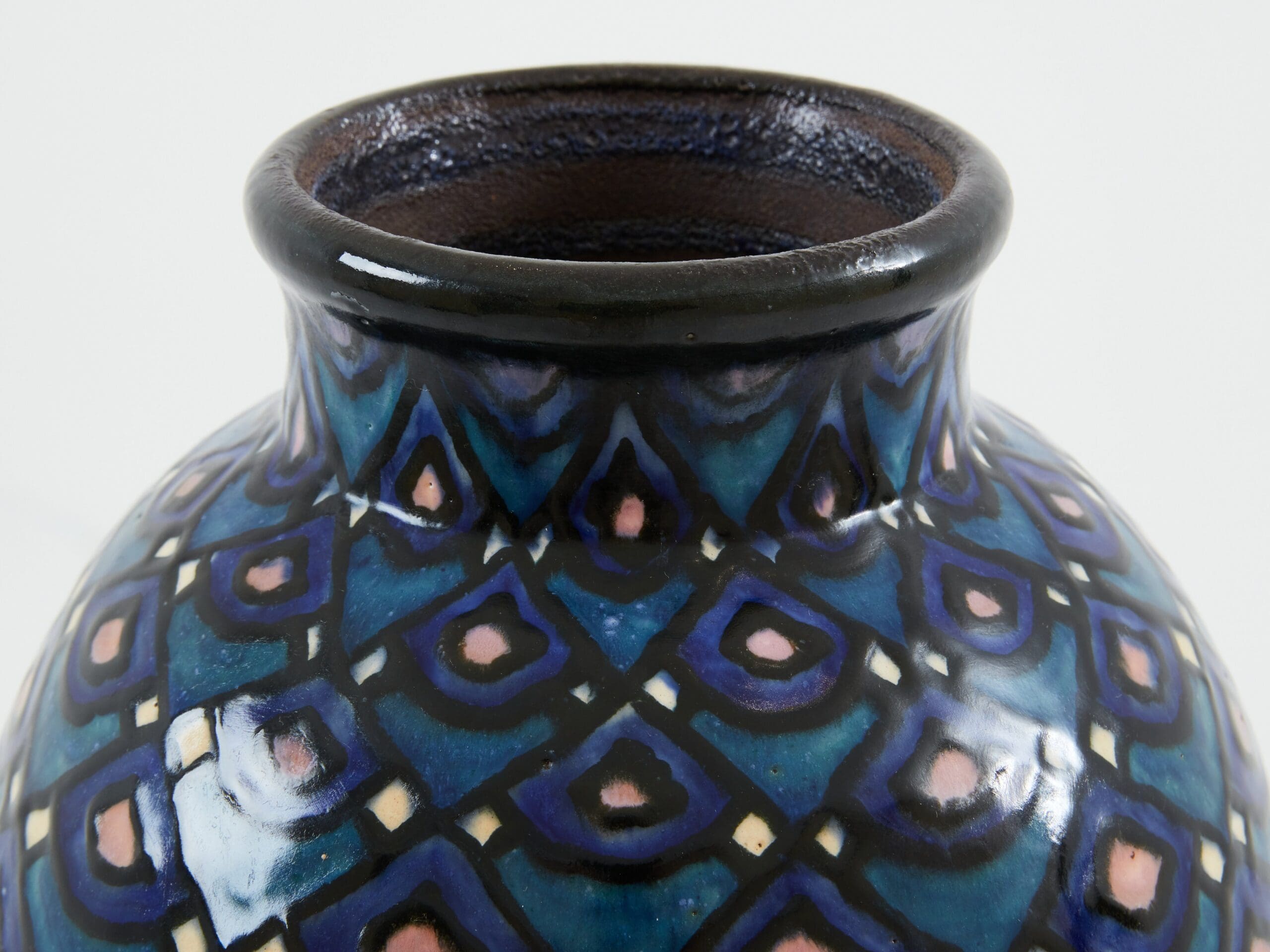Vase en Céramique Émaillée Art Déco par Paul Jacquet, 1930