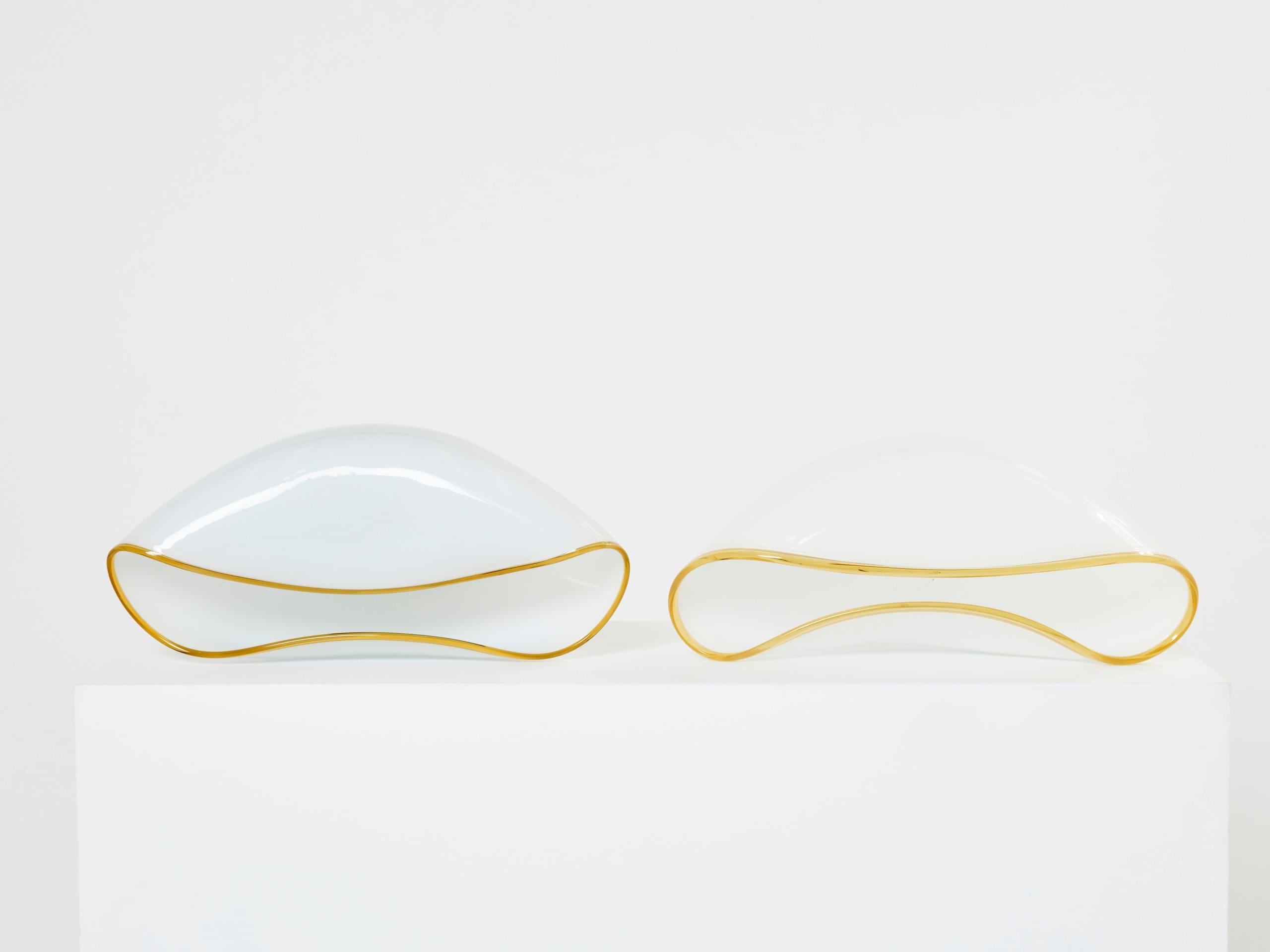 pair of vistosi orsera italian murano glass table lamps 1970s