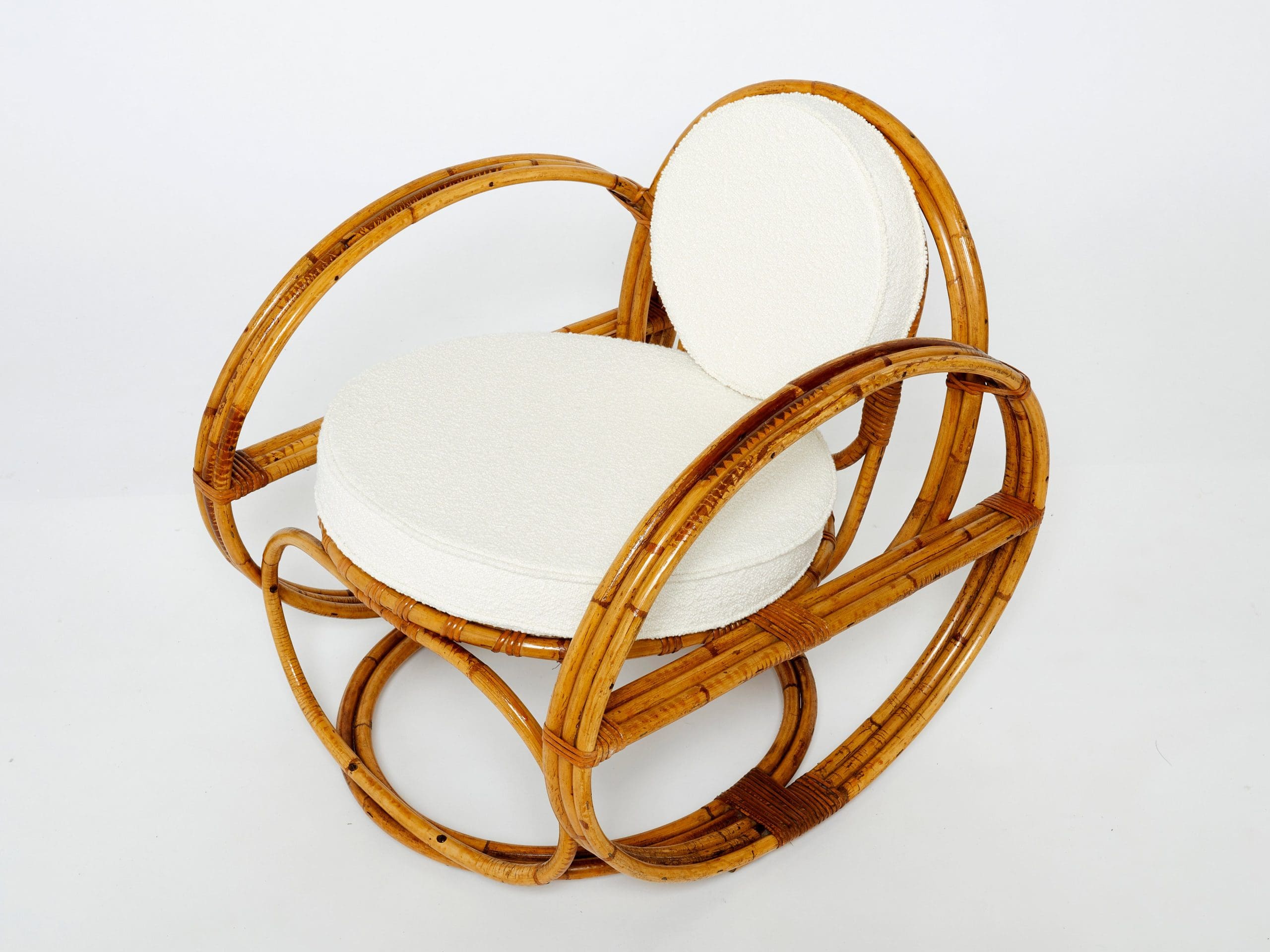 Paire de Fauteuils en Bambou – Années 1960