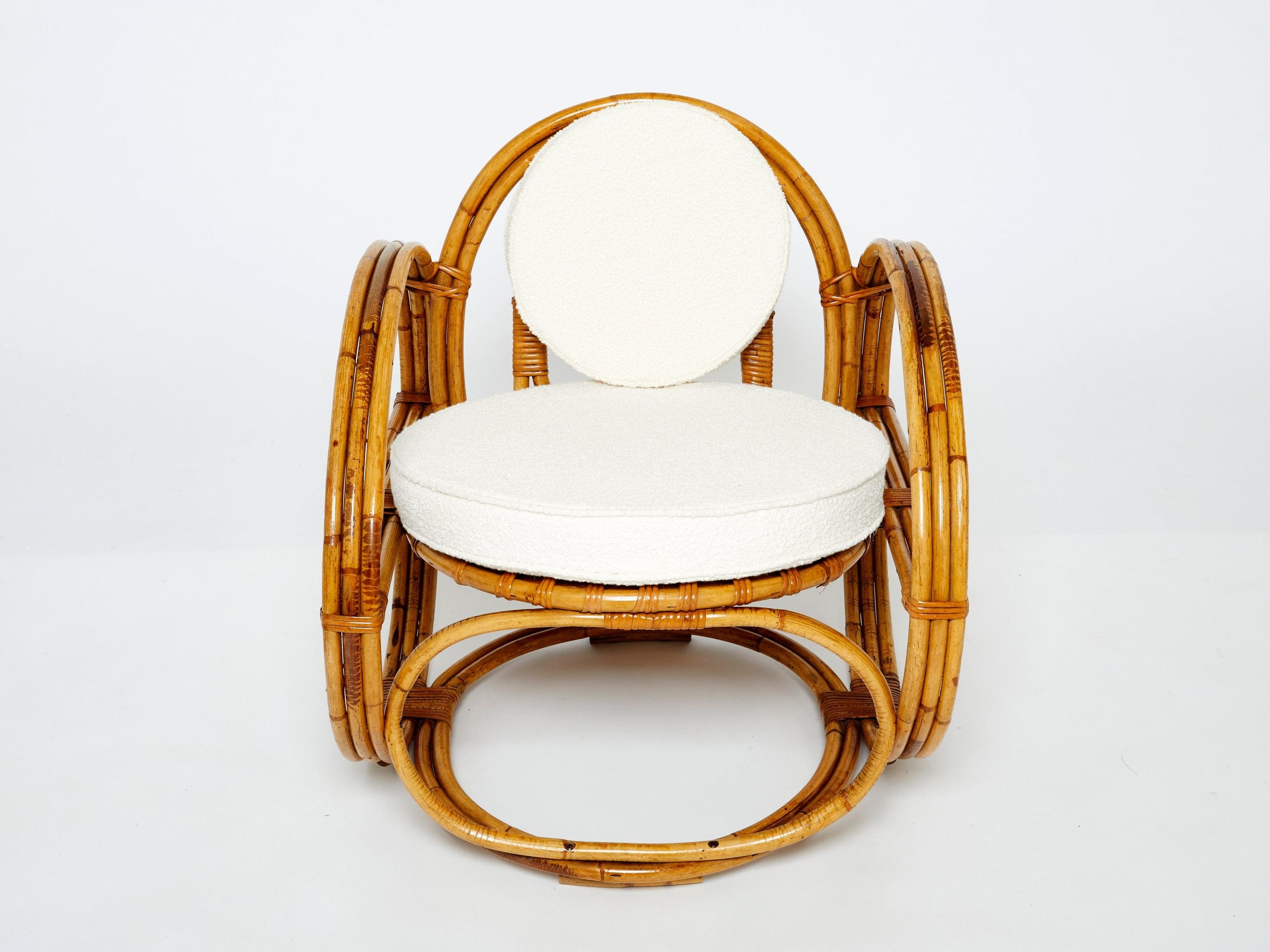 Paire de Fauteuils en Bambou – Années 1960