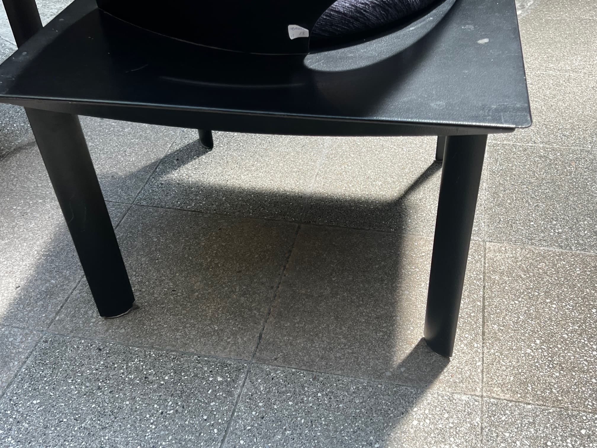 Paire de Chaises en Métal Laqué Noir par Patrice Bonneau