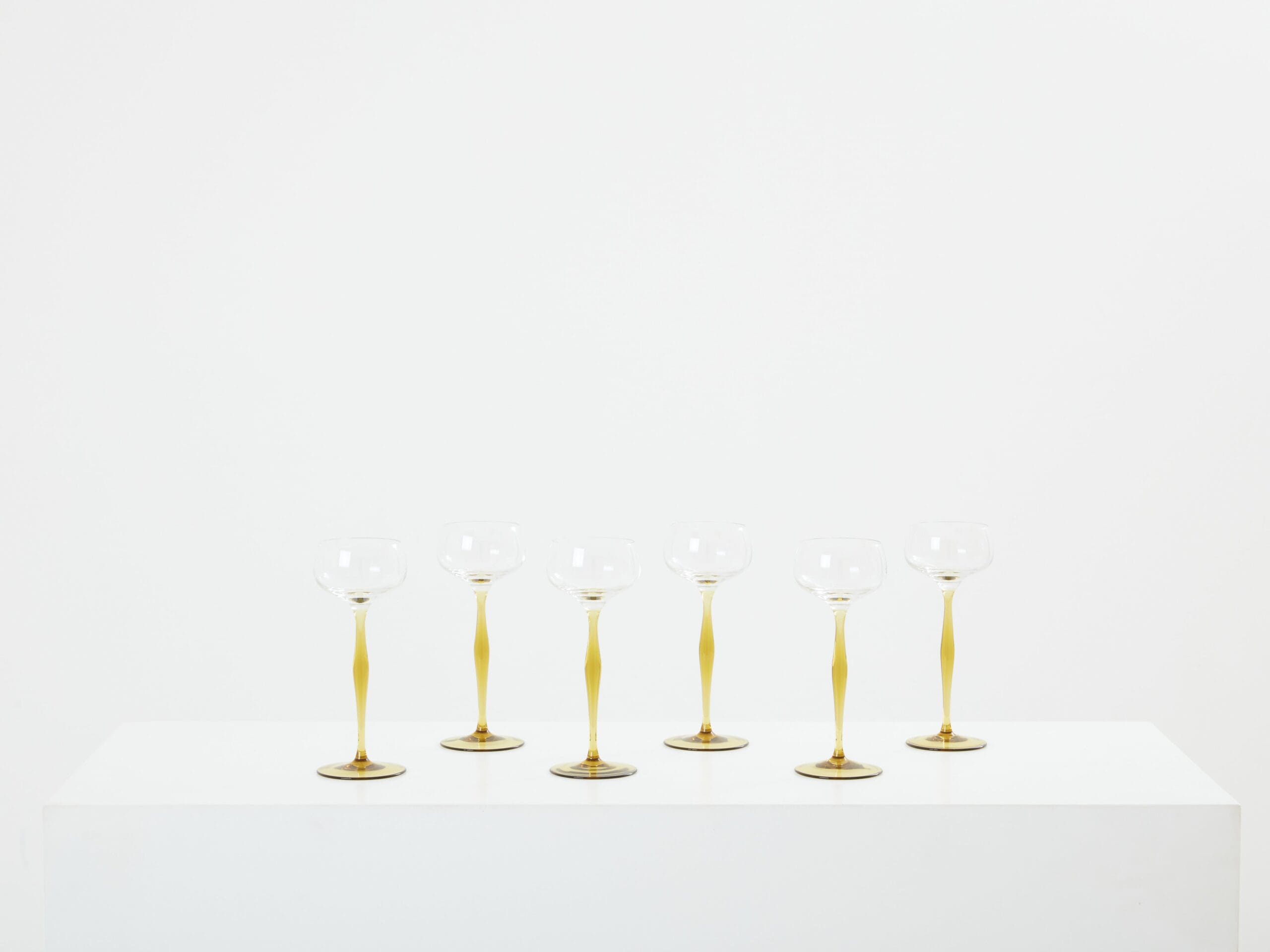Ensemble de Six Coupes à Champagne Art Nouveau par Peter Behrens, 1898