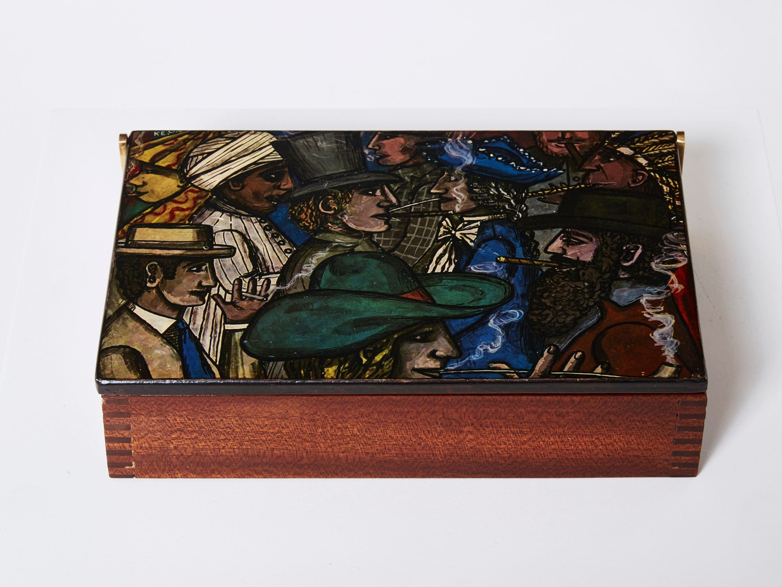 Coffret en Bois Peint par Piero Fornasetti, Années 1950