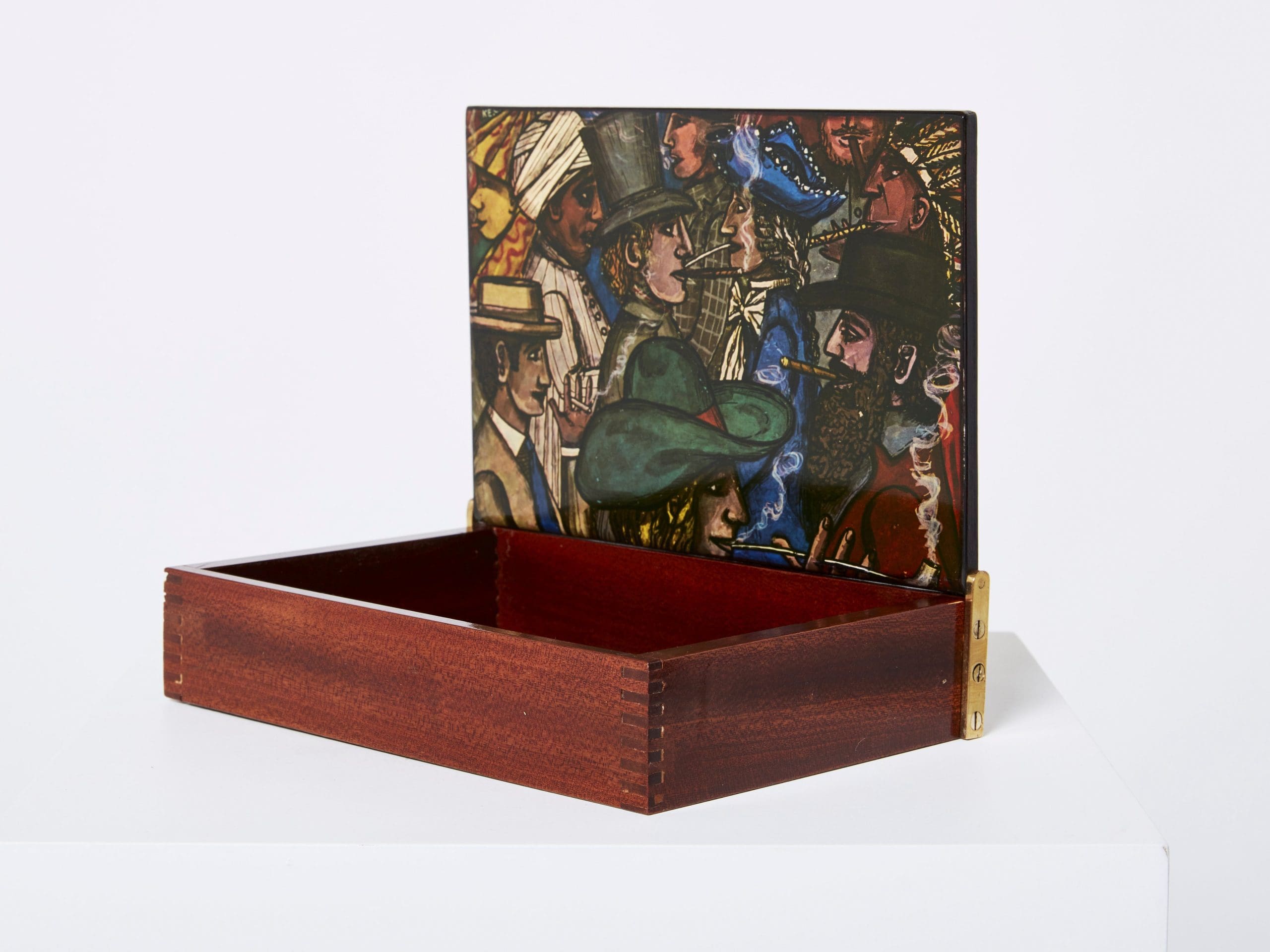 Coffret en Bois Peint par Piero Fornasetti, Années 1950