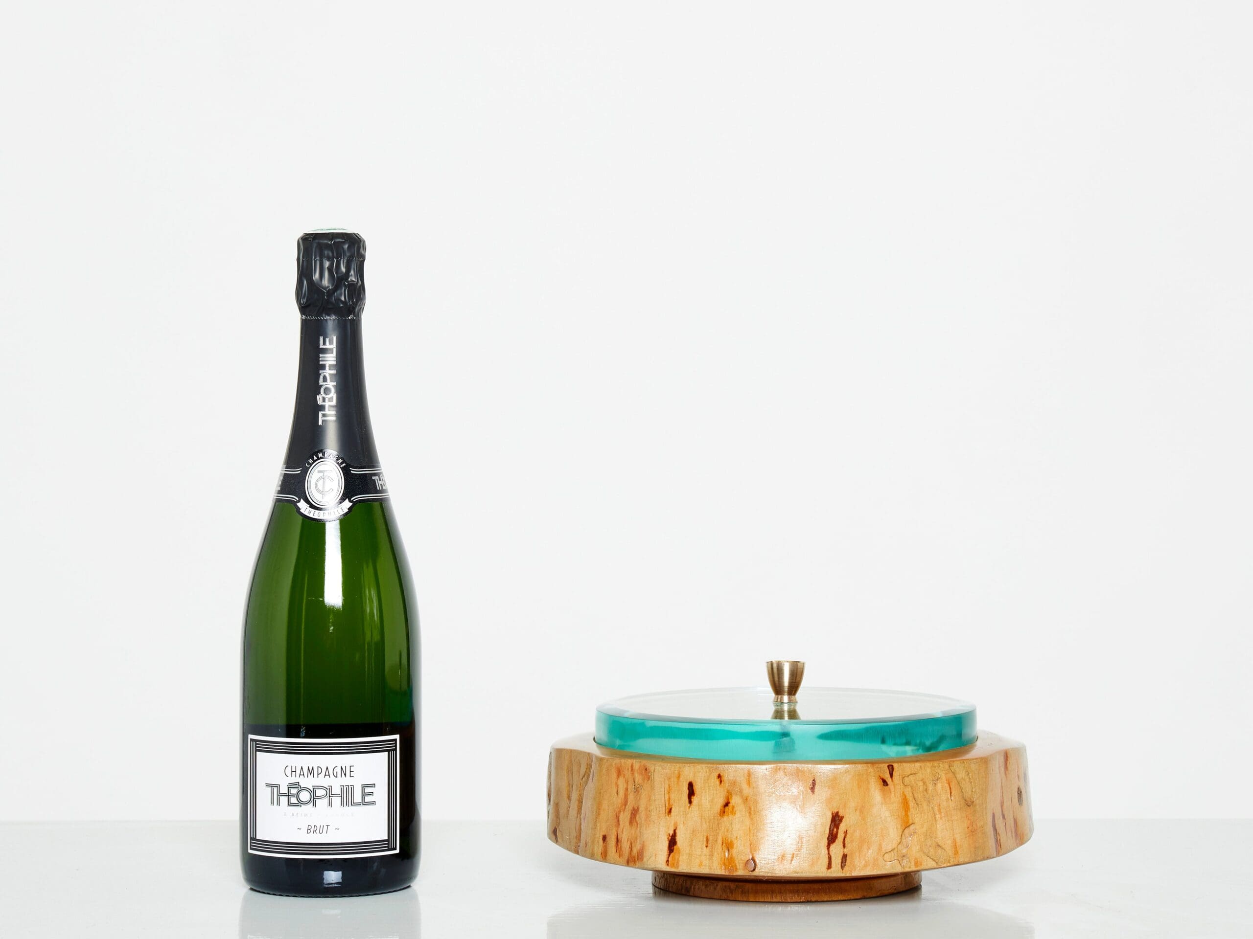 Boîte Décorative en Bois de Satin et Verre par Pietro Chiesa pour Fontana Arte, 1940