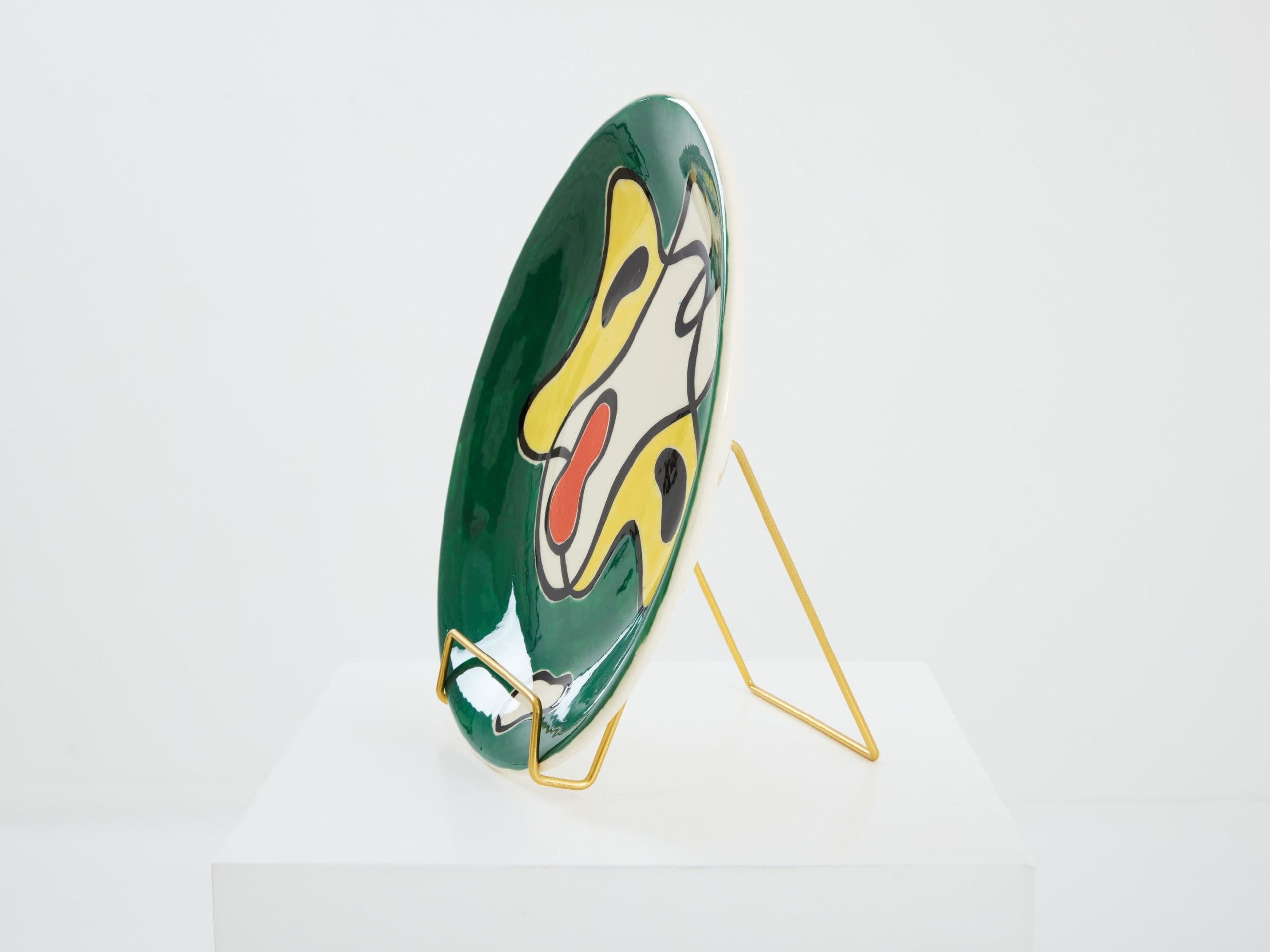 Assiette en Céramique Émaillée par Roland Brice, Années 1950