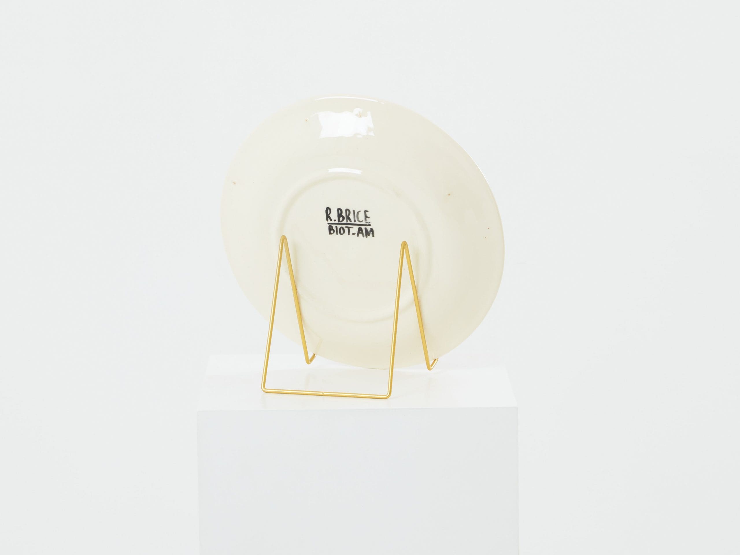 Assiette en Céramique Émaillée par Roland Brice, Années 1950
