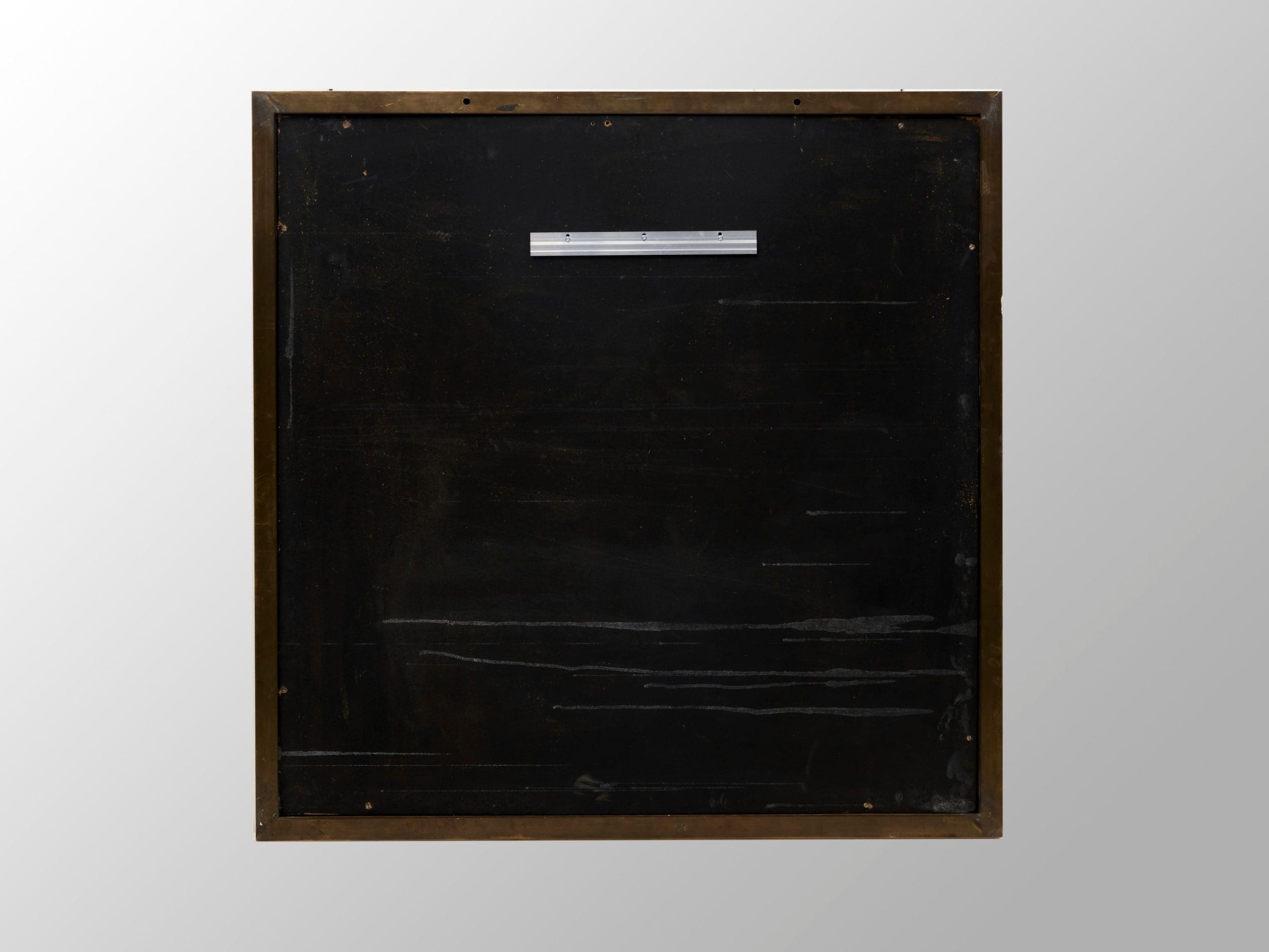 Miroir Carré en Laiton et Chrome par Romeo Rega pour Metalarte, 1970s