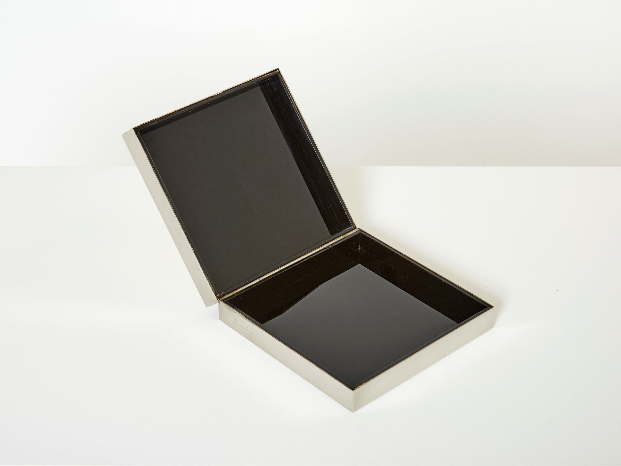 Boîte à Bijoux en Chrome et Laiton par Romeo Rega, 1970s