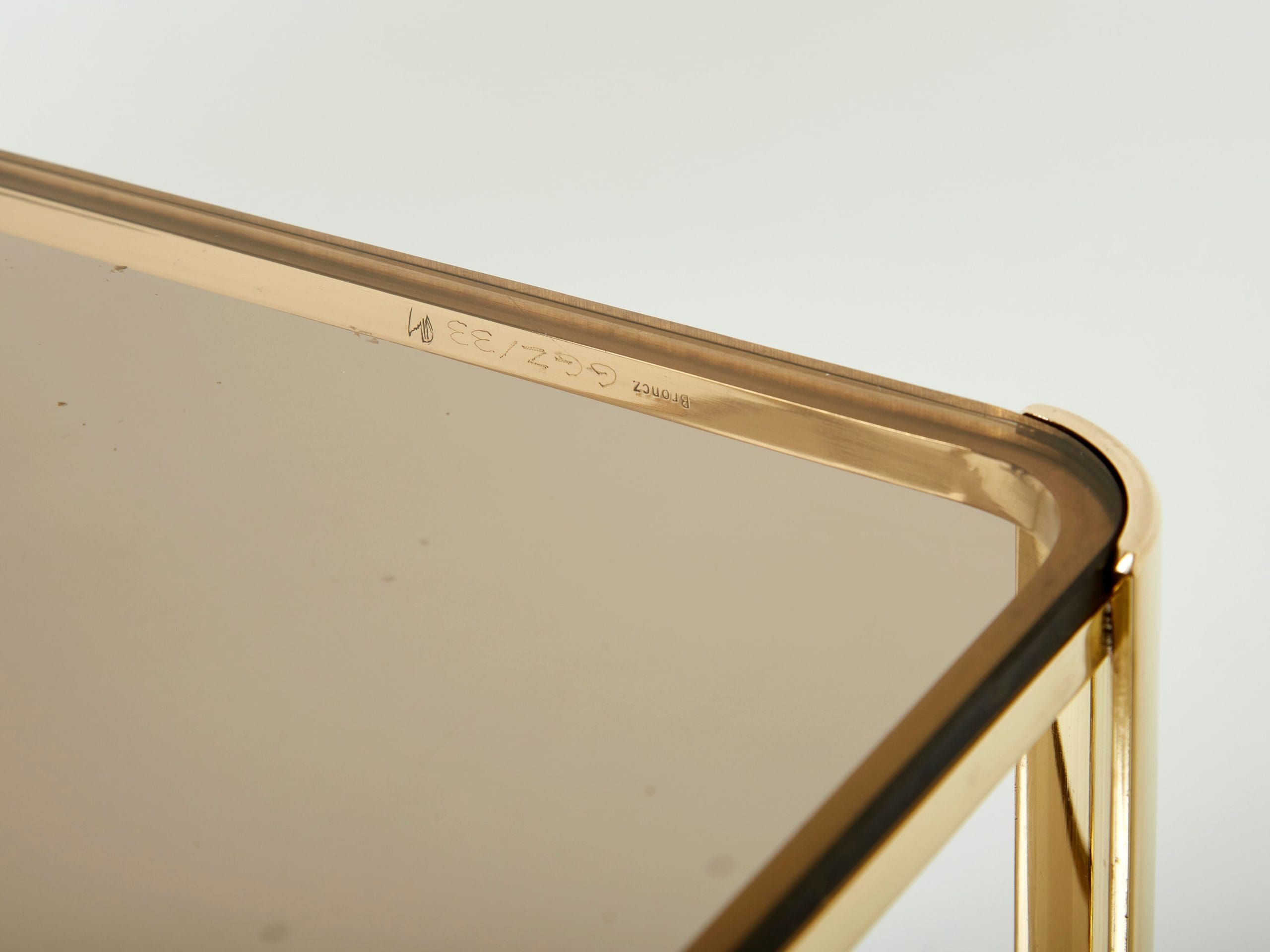 Table Basse à Deux Niveaux par J.T. Lepelletier pour Broncz, Années 1960
