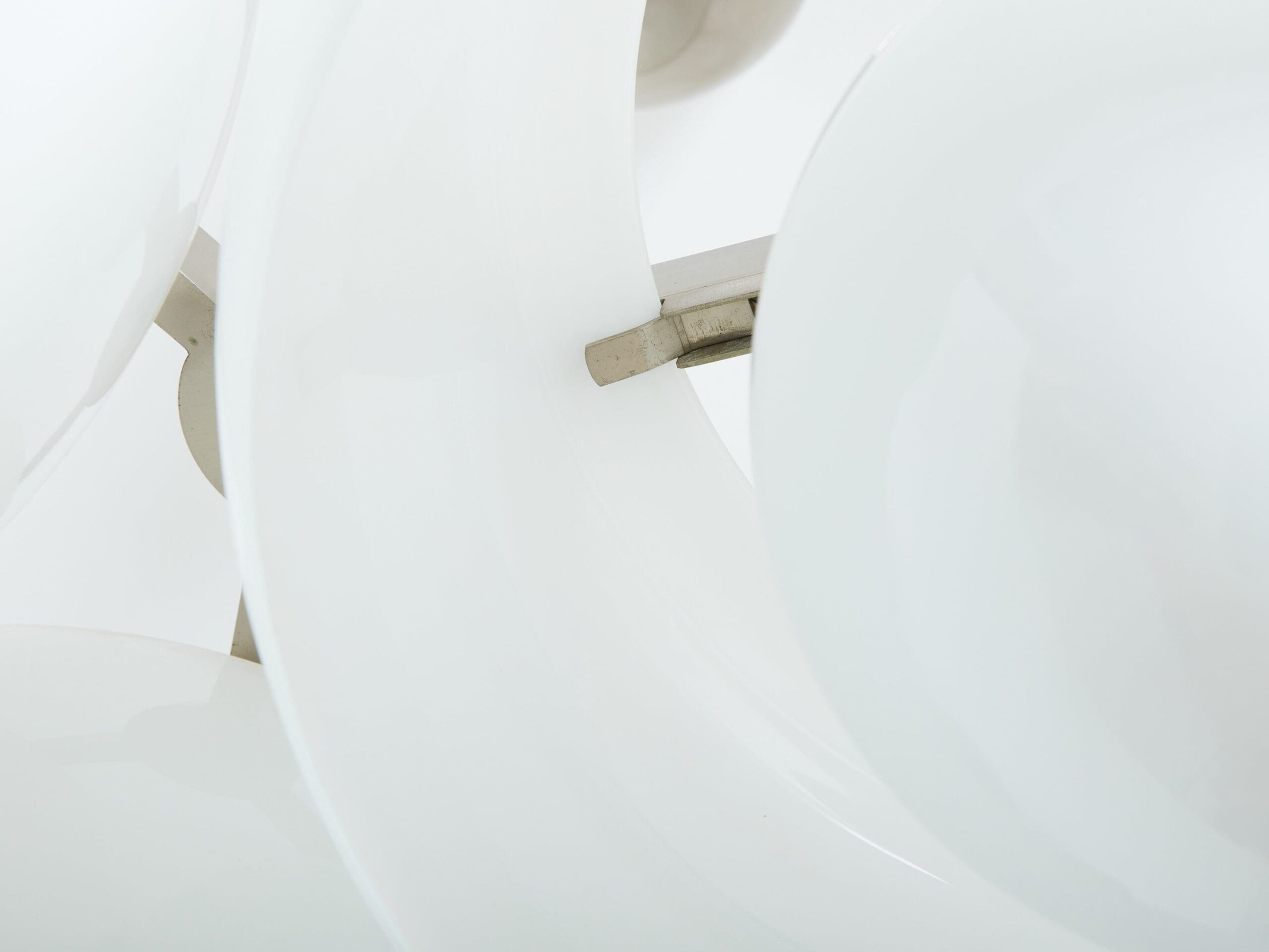 Vico Magistretti for Artemide opaline glass Triclinio chandelier 1967