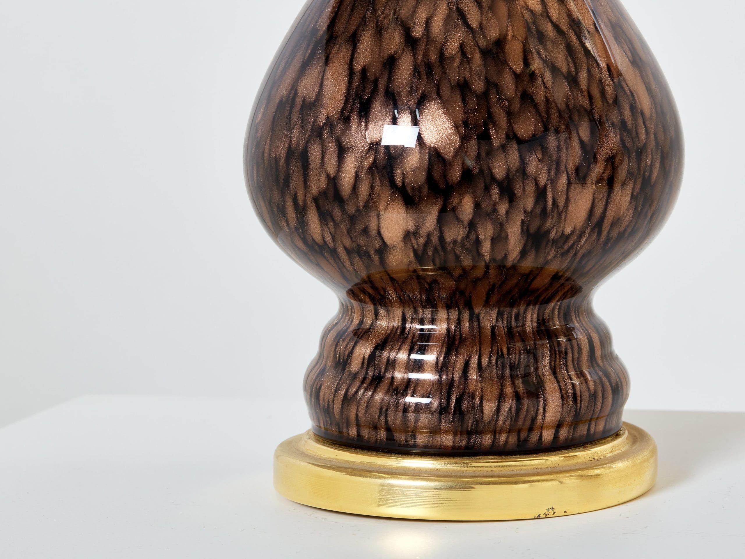 Lampes de Table en Verre Murano ‘Avventurina’ par Vincenzo Nason, Années 1960