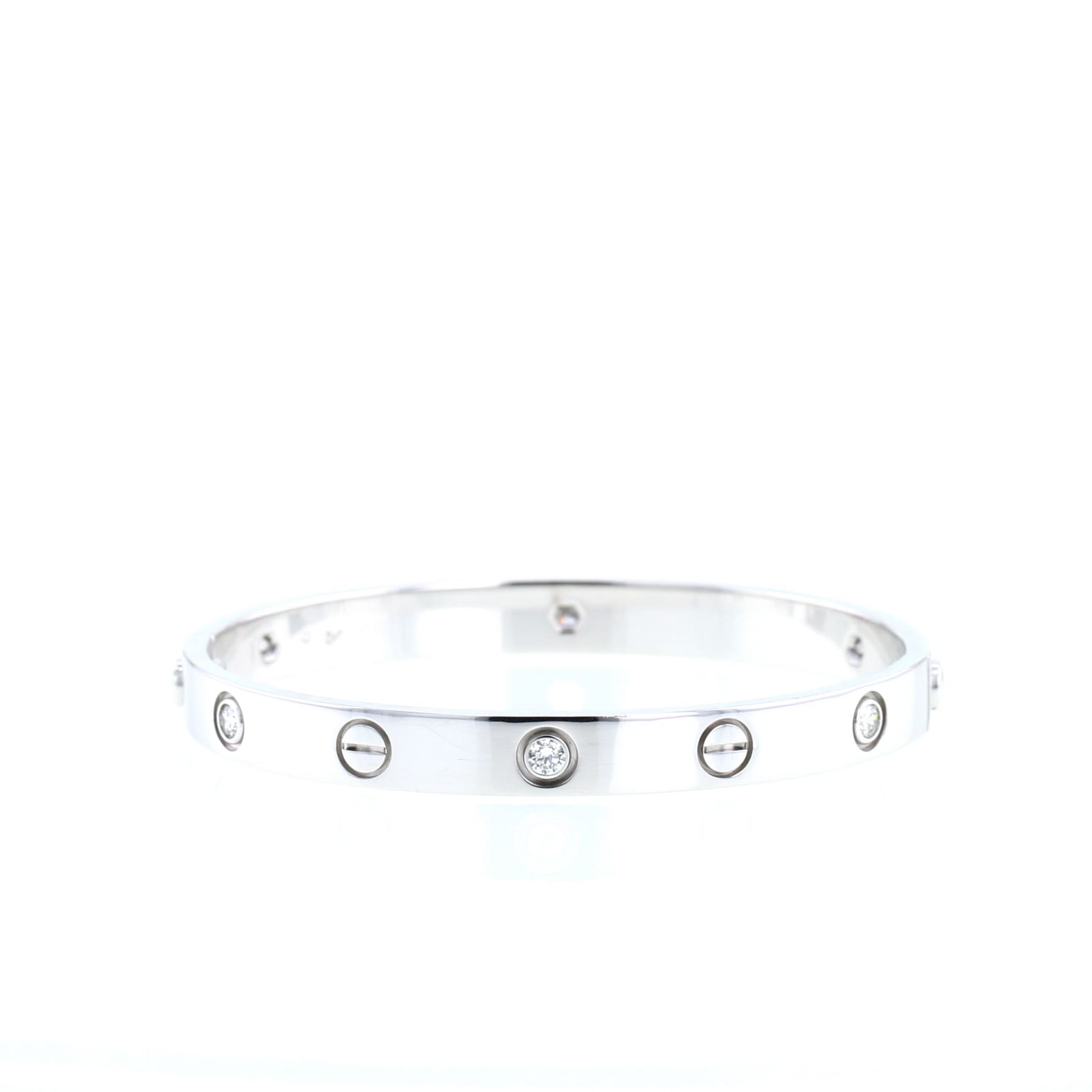 Bracelet Cartier Love en or blanc 18k avec 6 diamants