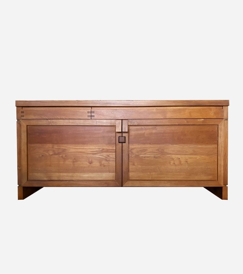 Buffet R08 en Orme Massif par Pierre Chapo – 1964