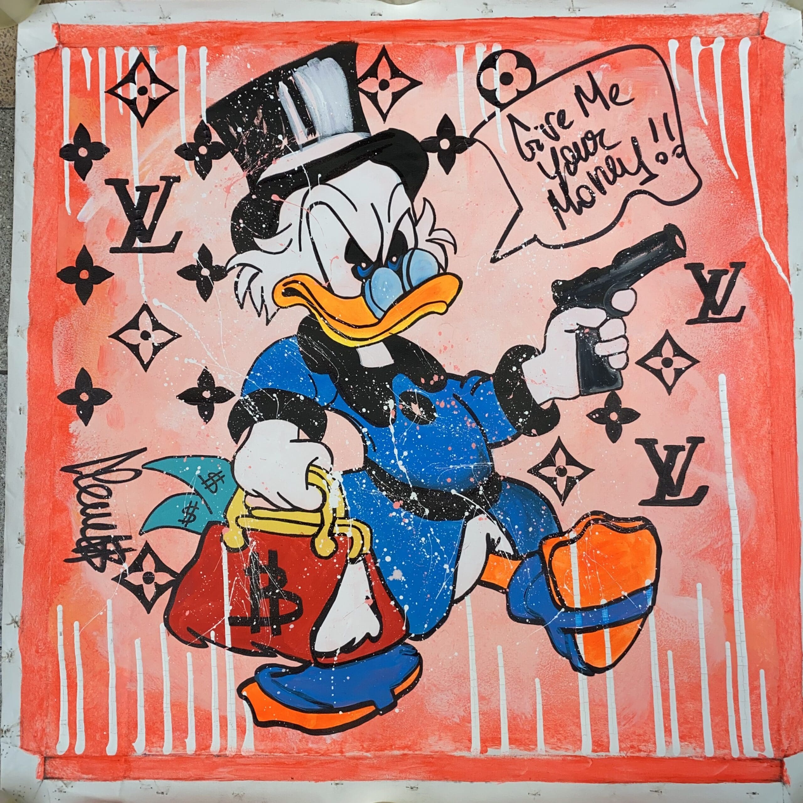 « Give Me Your Money » par Clems : L’Art du Luxe et de la Provocation