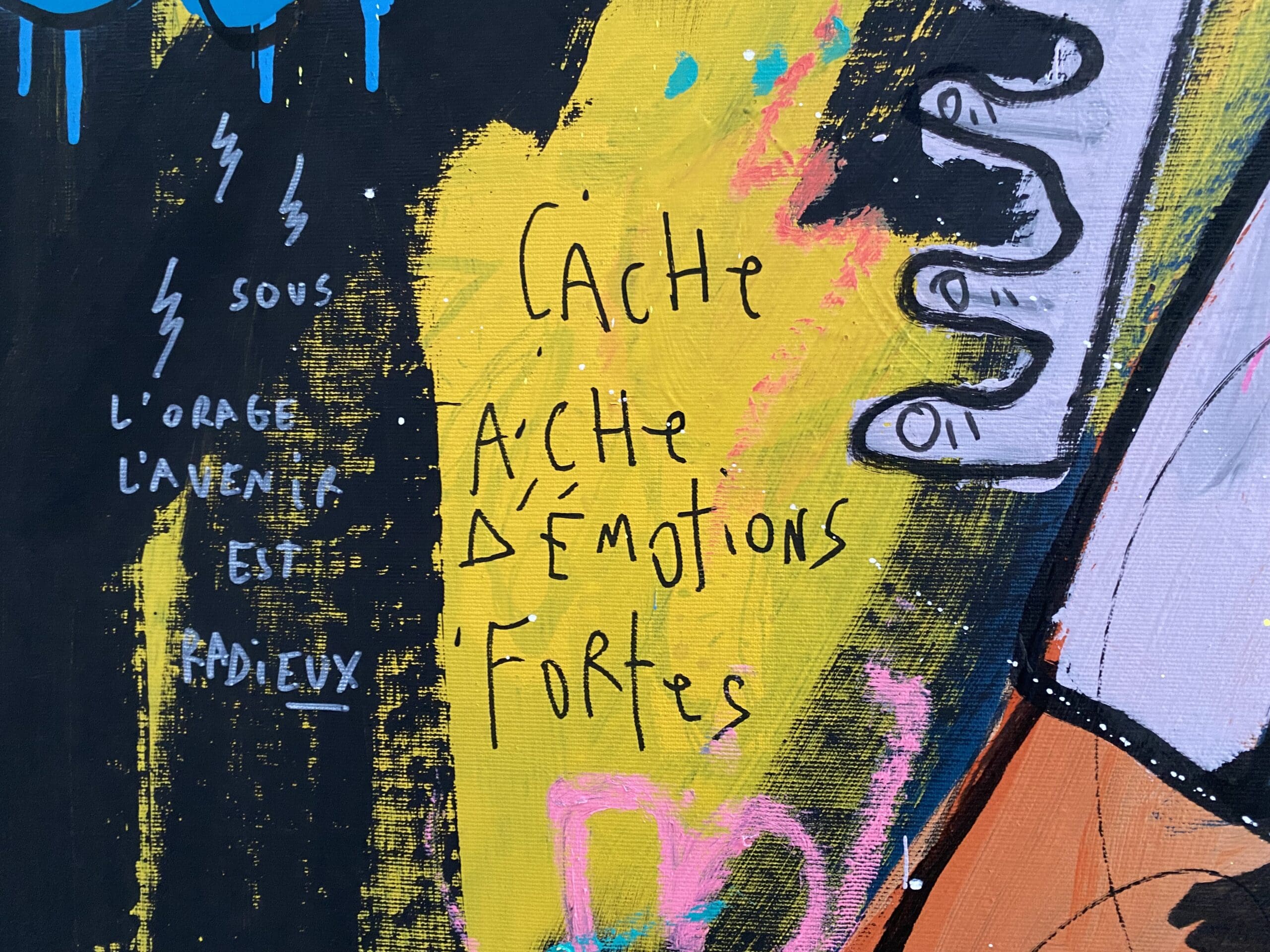 « Pas grand chose à dire » – Une Œuvre Captivante de Jazzu, Artiste Émergent du Marché de l’Art