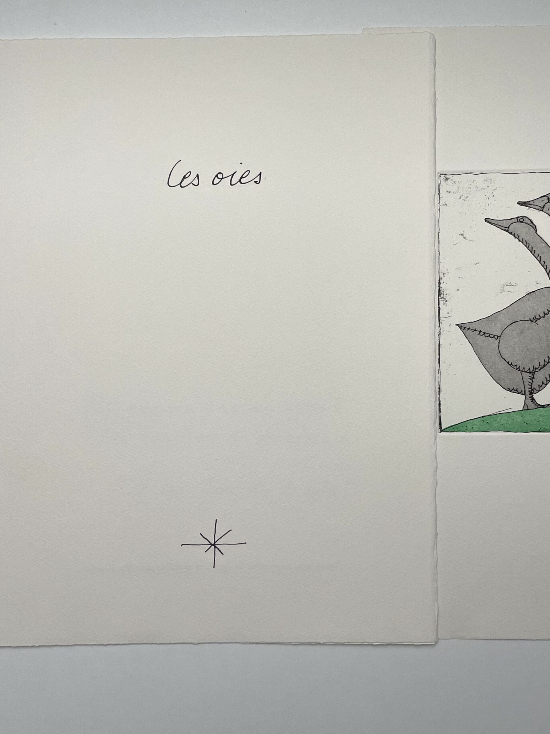 « Les Oies » par François-Xavier Lalanne : Une Rare Gravure du Bestiaire Lalanne