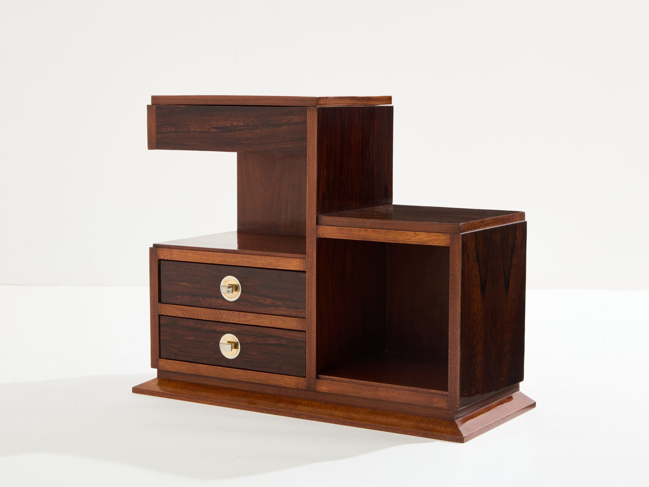 Cabinet de couture Art Déco en palissandre et laiton, 1940