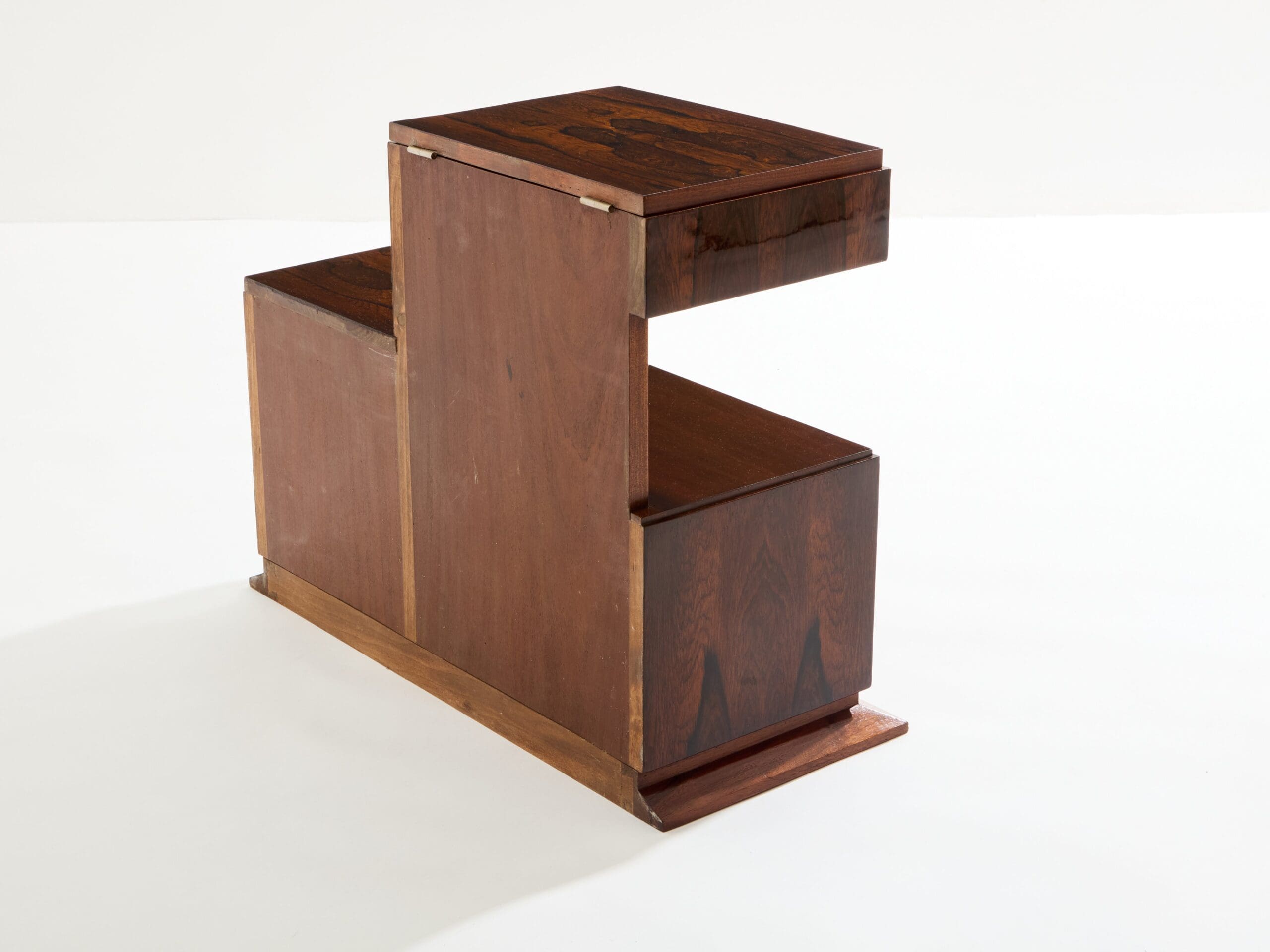 Cabinet de couture Art Déco en palissandre et laiton, 1940