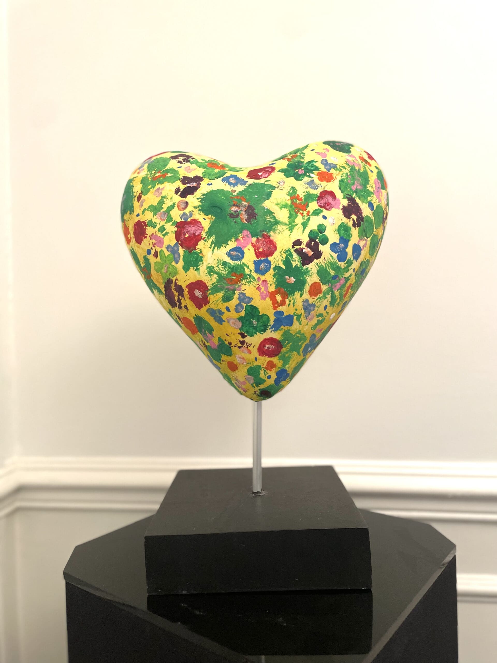 Sculpture « Cœur Fleuri » dans le Style de Jim Dine