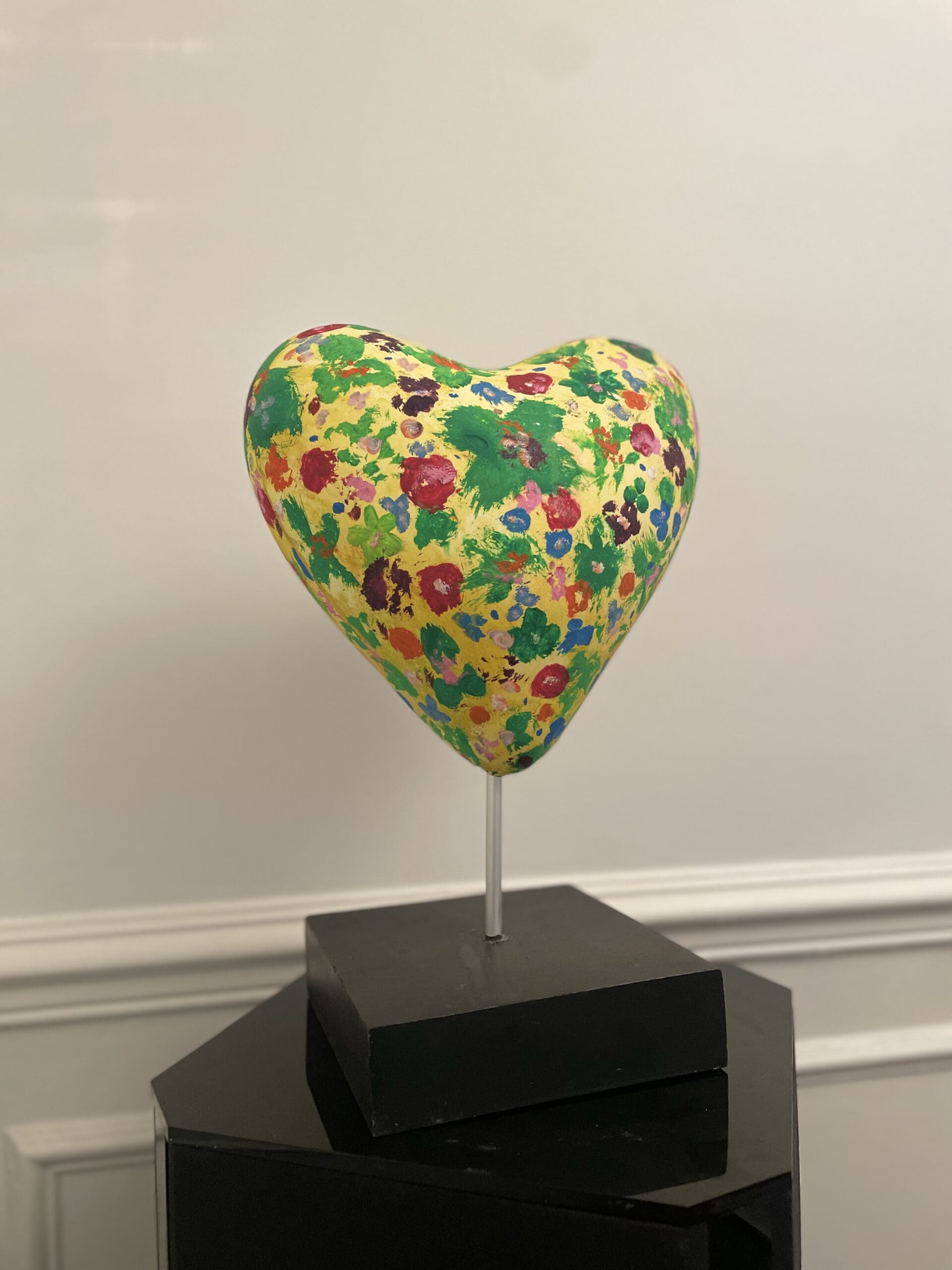 Sculpture « Cœur Fleuri » dans le Style de Jim Dine