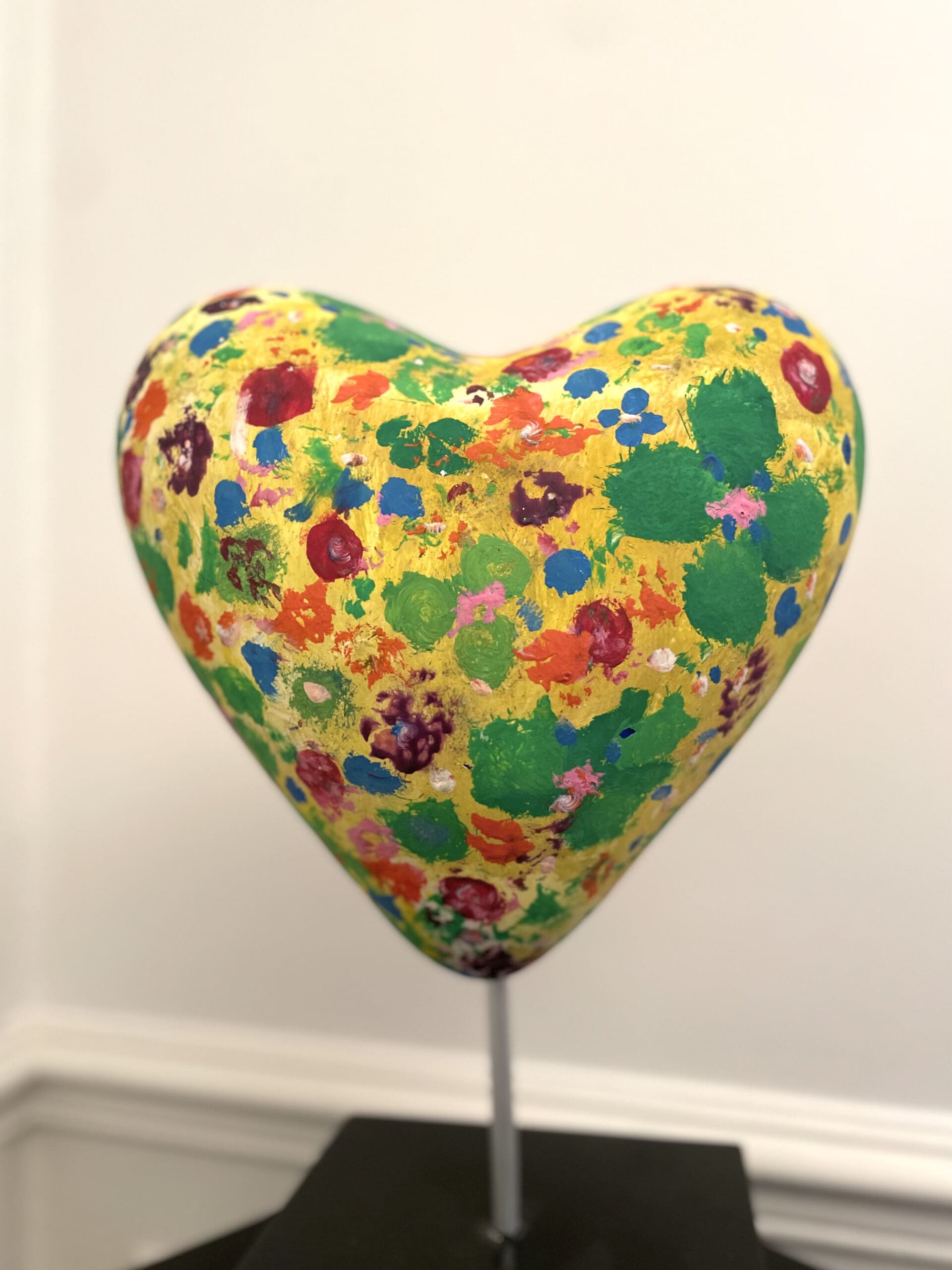Sculpture « Cœur Fleuri » dans le Style de Jim Dine
