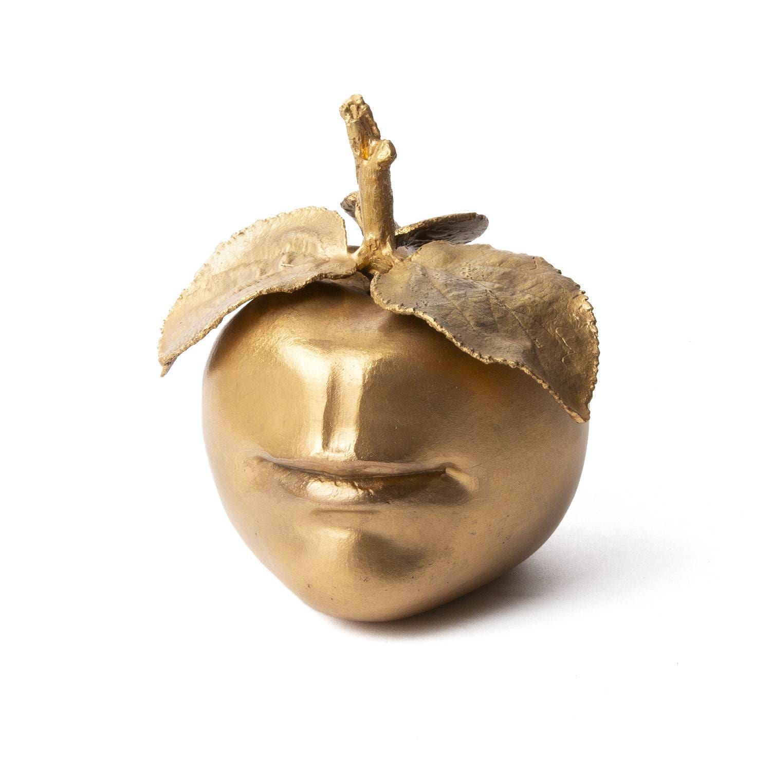 Sculpture Claude Lalanne : Pomme Bouche en bronze doré – Édition Artcurial