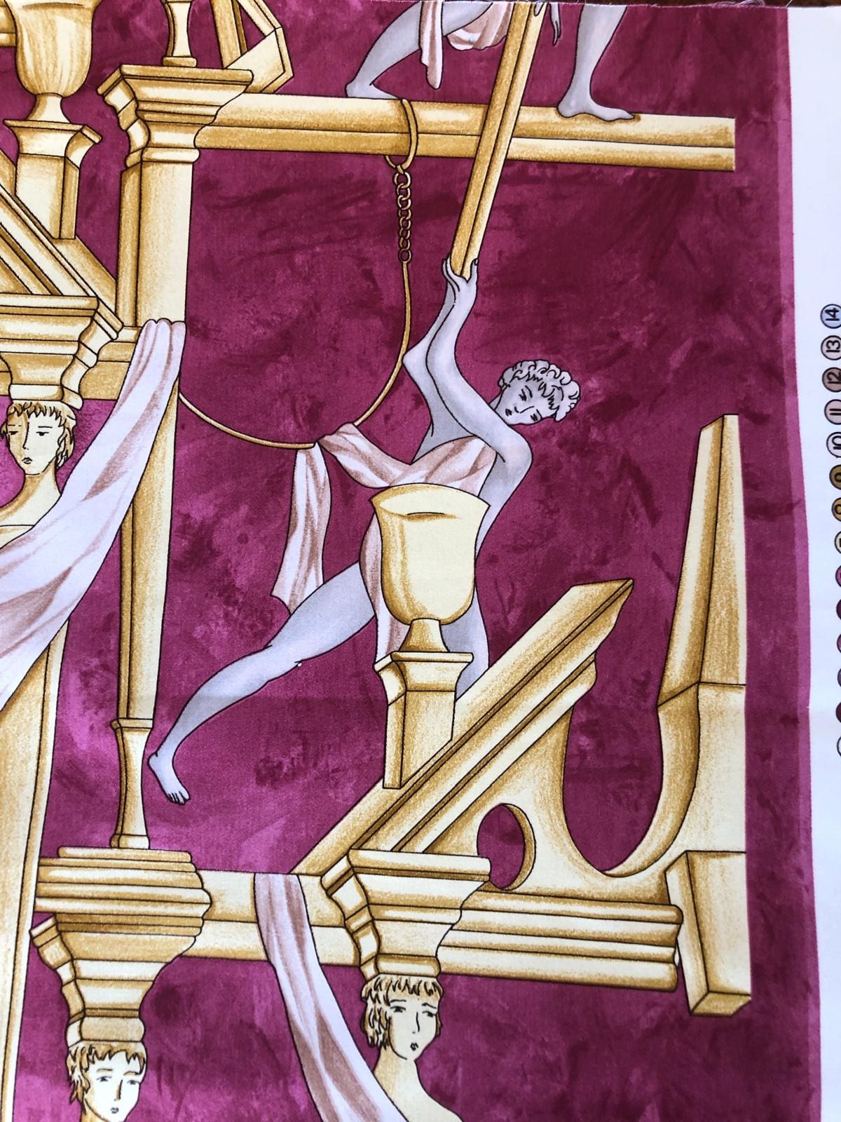 Panneau de Tissu « La Casa degli Efebi » : Une Œuvre Rare de Gio Ponti pour Avigdor