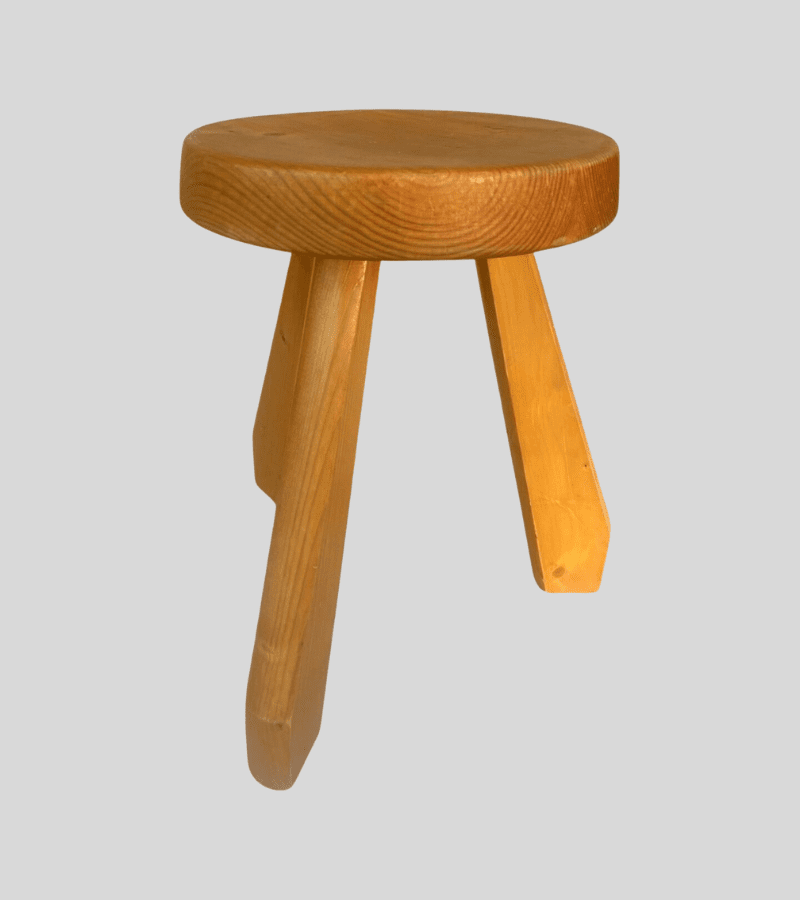 Tabouret « Sandoz » par Charlotte Perriand pour Les Arcs (1969)