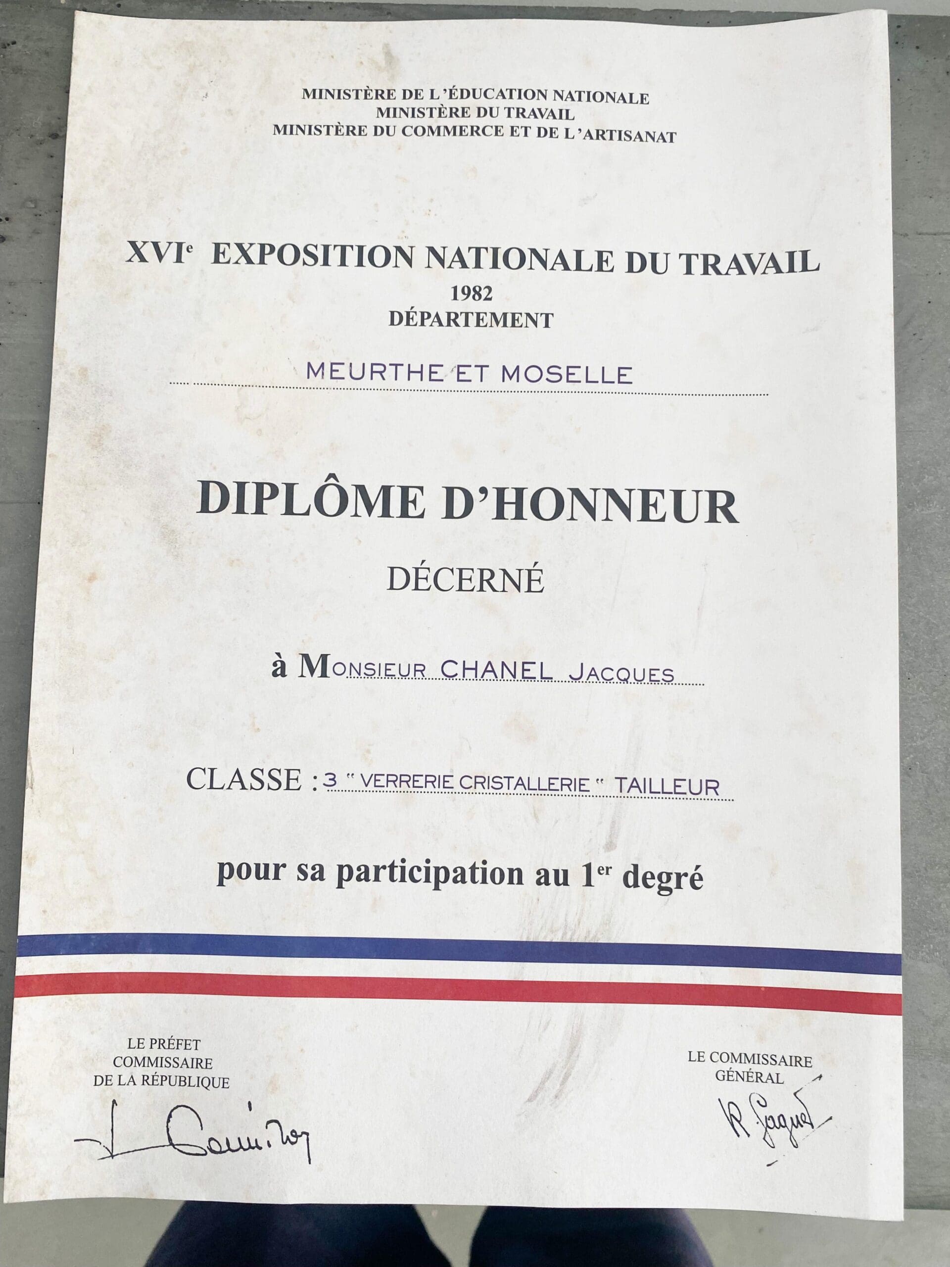 Cave à Champagne en Cristal – Jacques Chanel, Meilleur Ouvrier de France (1982)