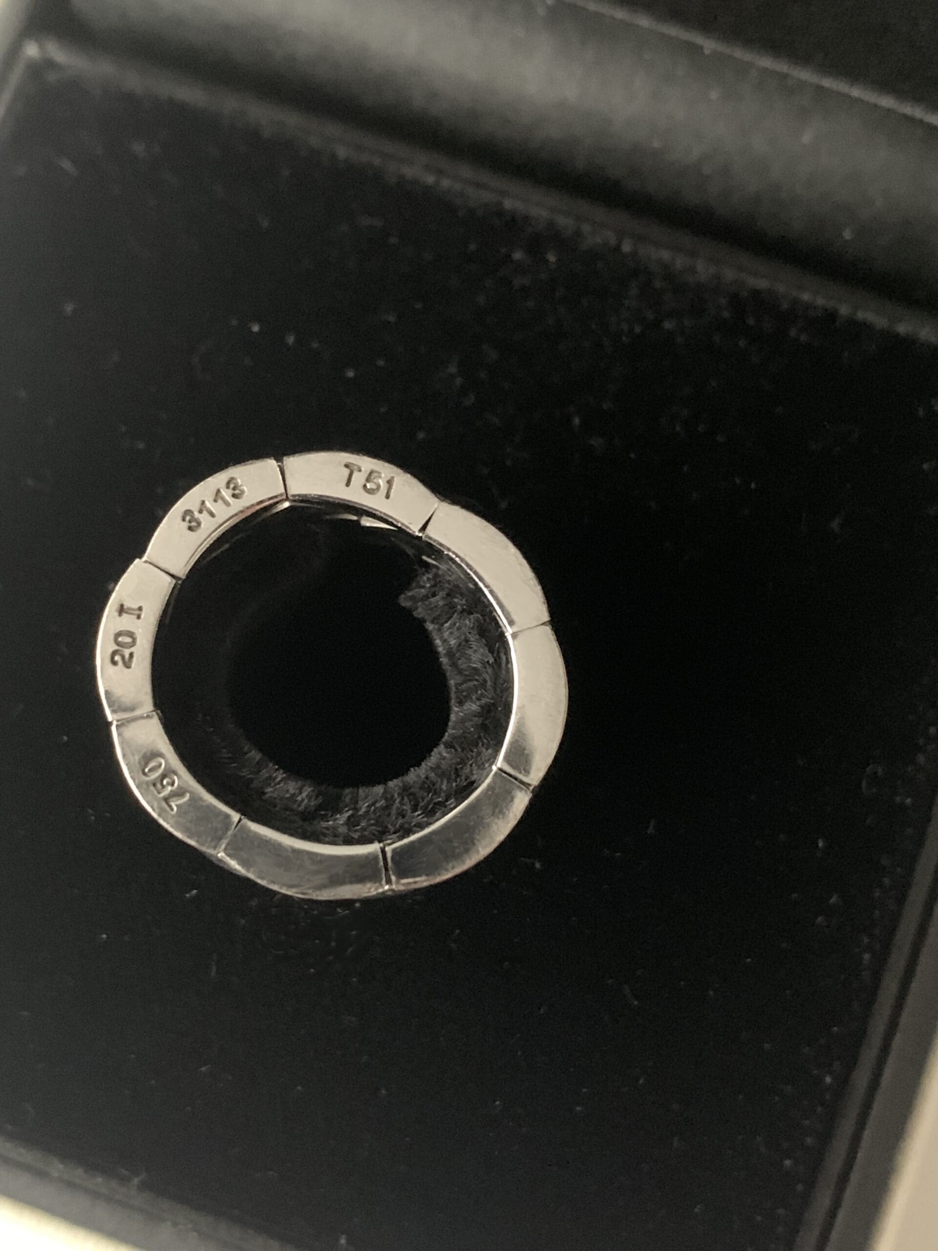 Bague Coco Crush Chanel-Matelassé Grand Modèle en Or Blanc 18K