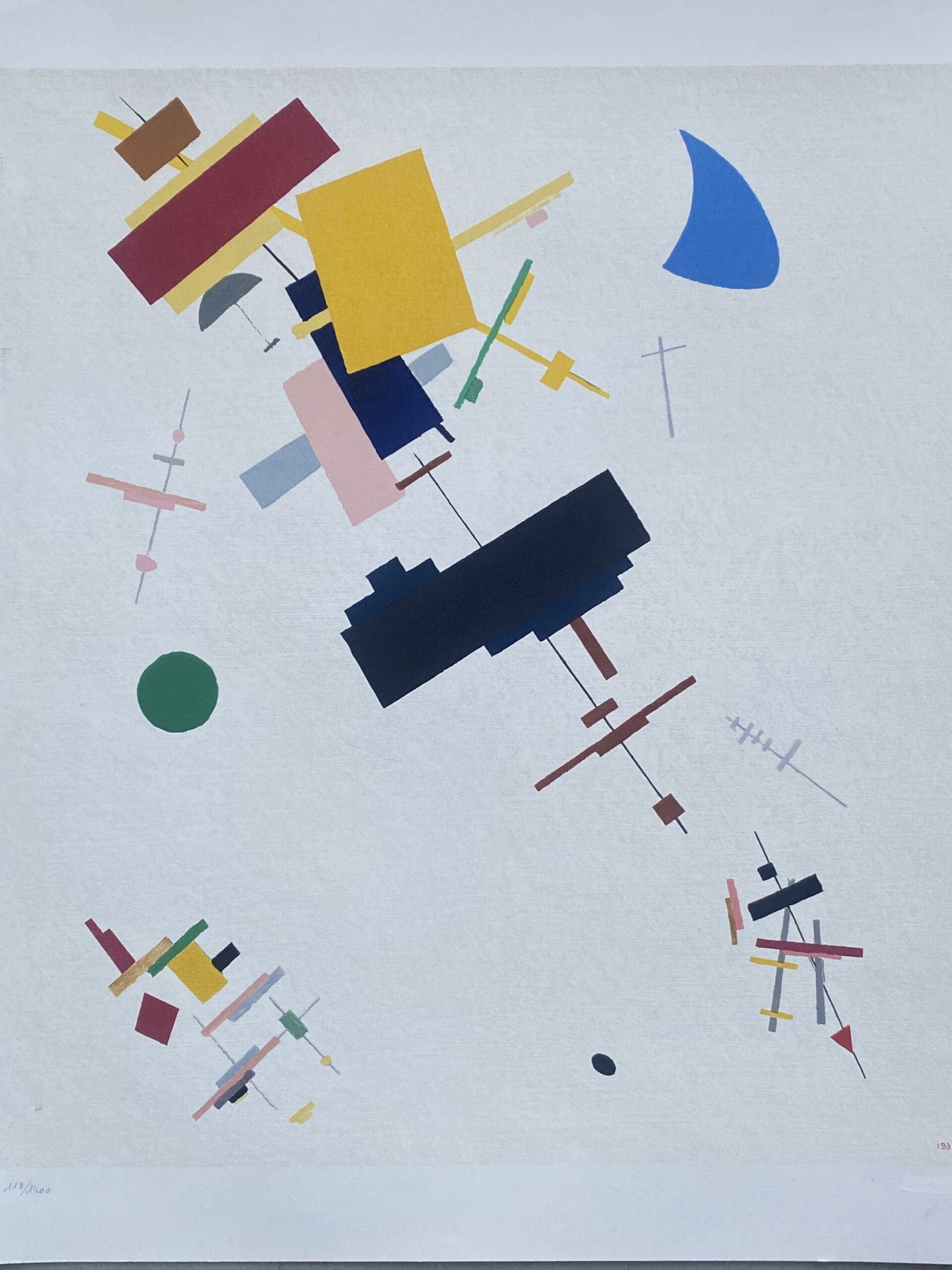 Kasimir Malevitch – « Composition Suprématiste » (1916) – Lithographie c. 1980