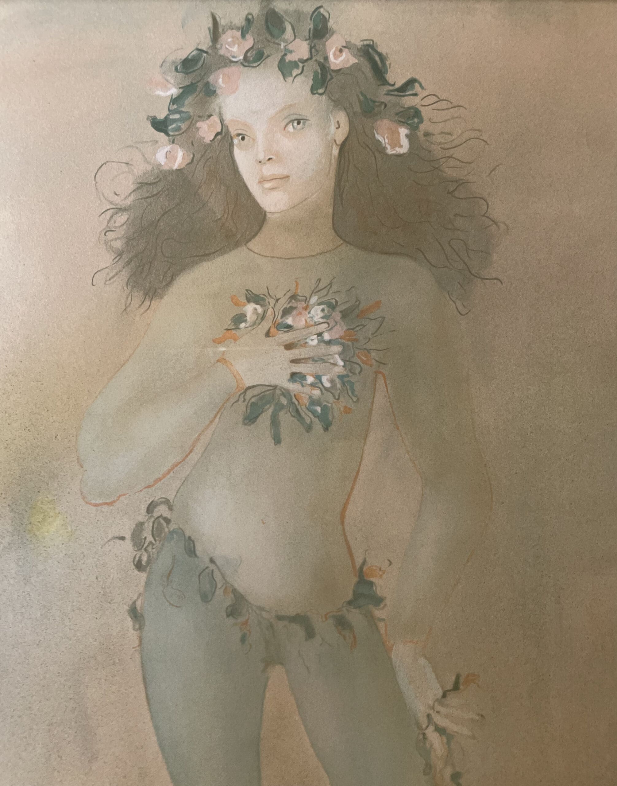 Lithographie Rare de Leonor Fini, Circa 1970 : « Le Garçon »
