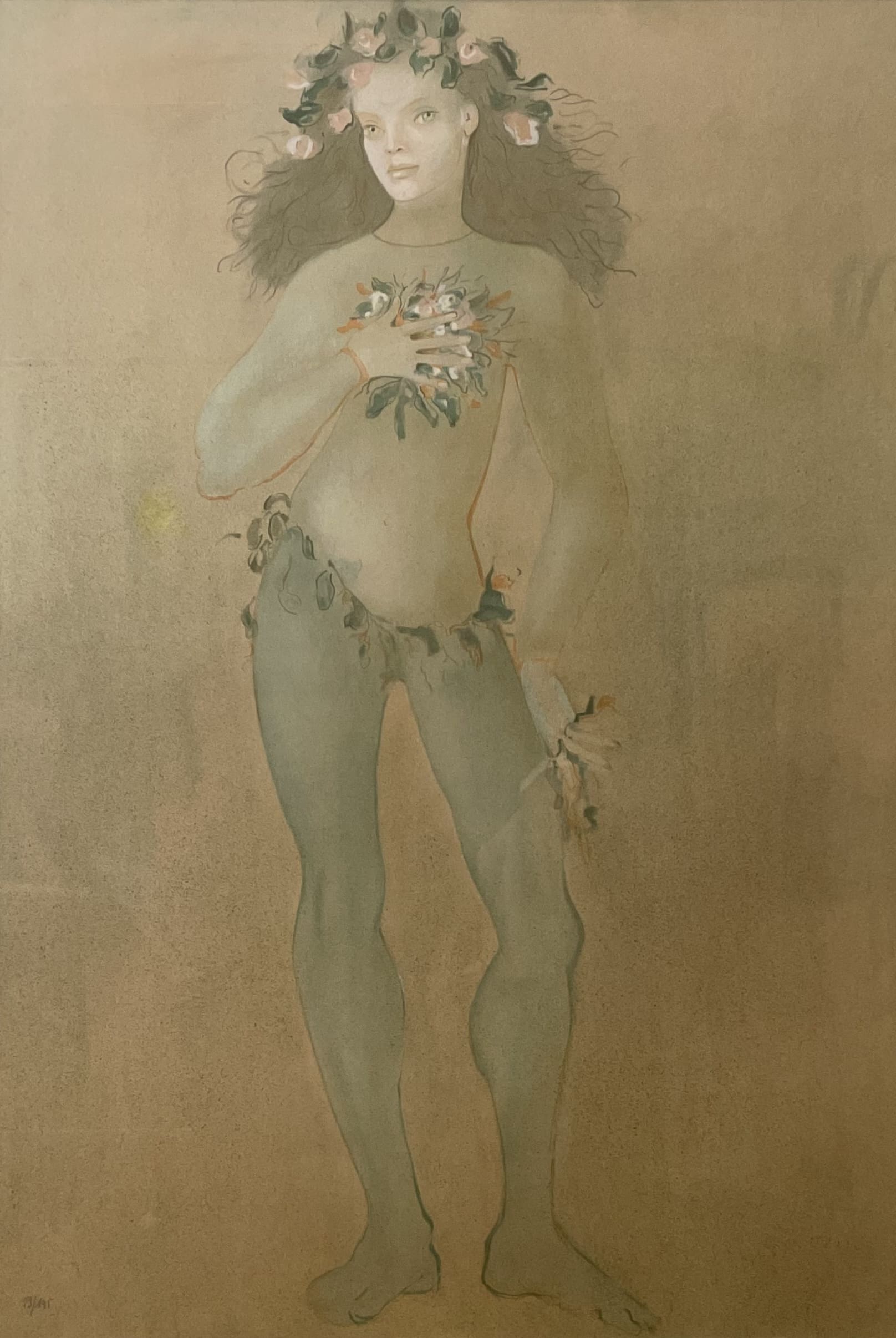 Lithographie Rare de Leonor Fini, Circa 1970 : « Le Garçon »