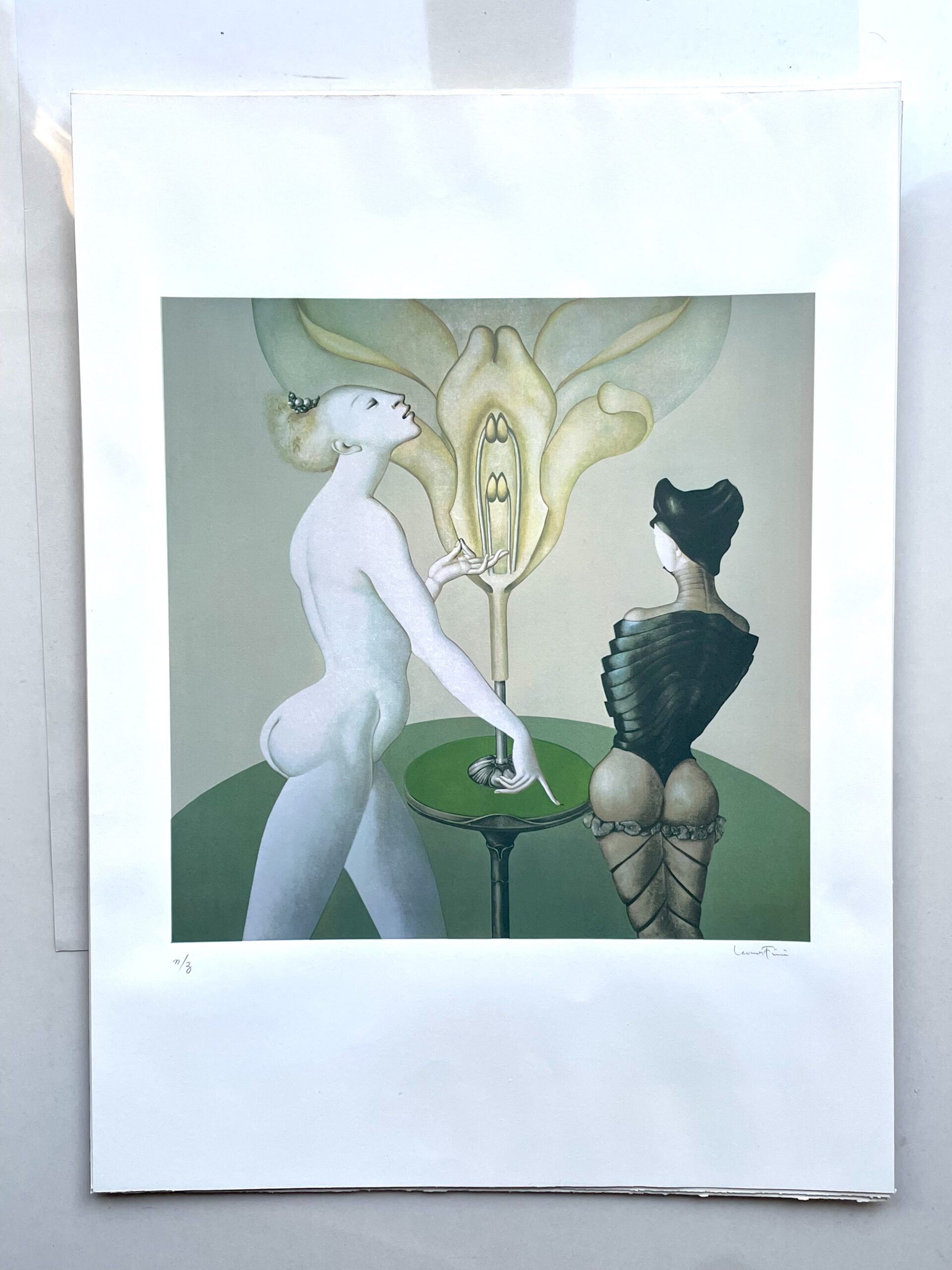 Sérigraphie Rare de Leonor Fini, Circa 1970 – La Leçon de Botanique