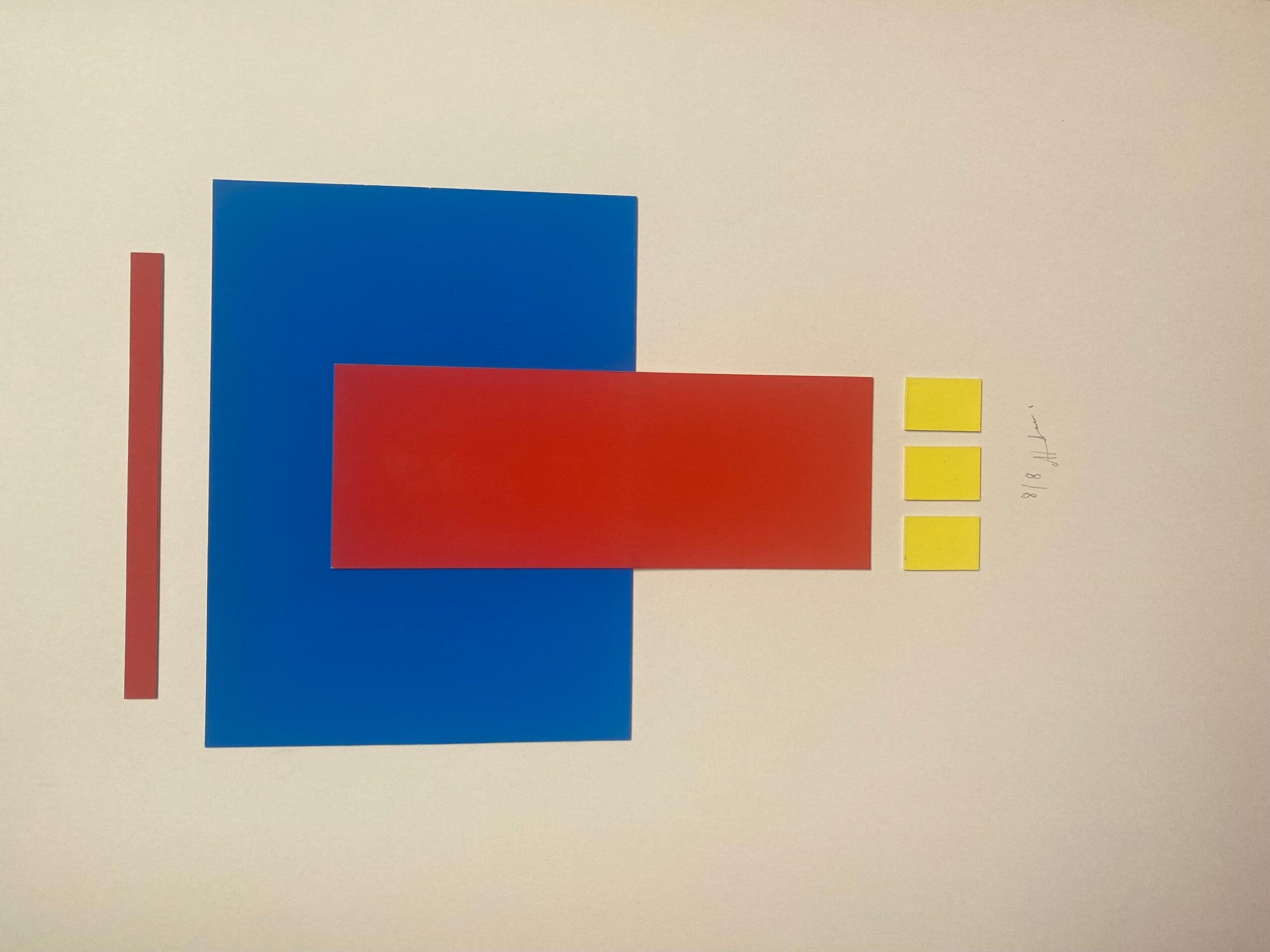 Peinture Géométrique d’Albert Chubac (1925-2008) : Une Œuvre Abstraite Unique