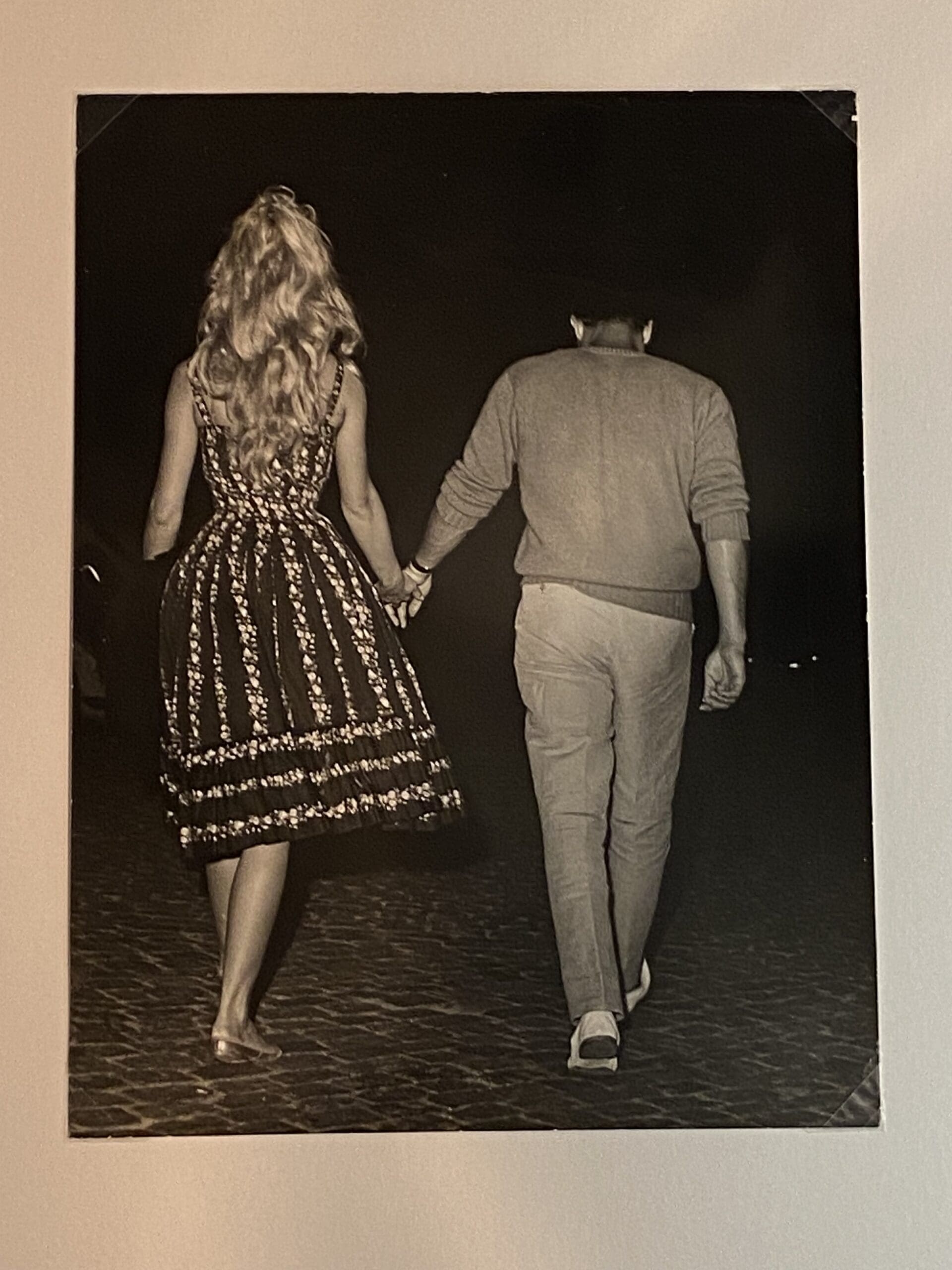 Photo argentique unique de Brigitte Bardot et Sacha Distel, 1958