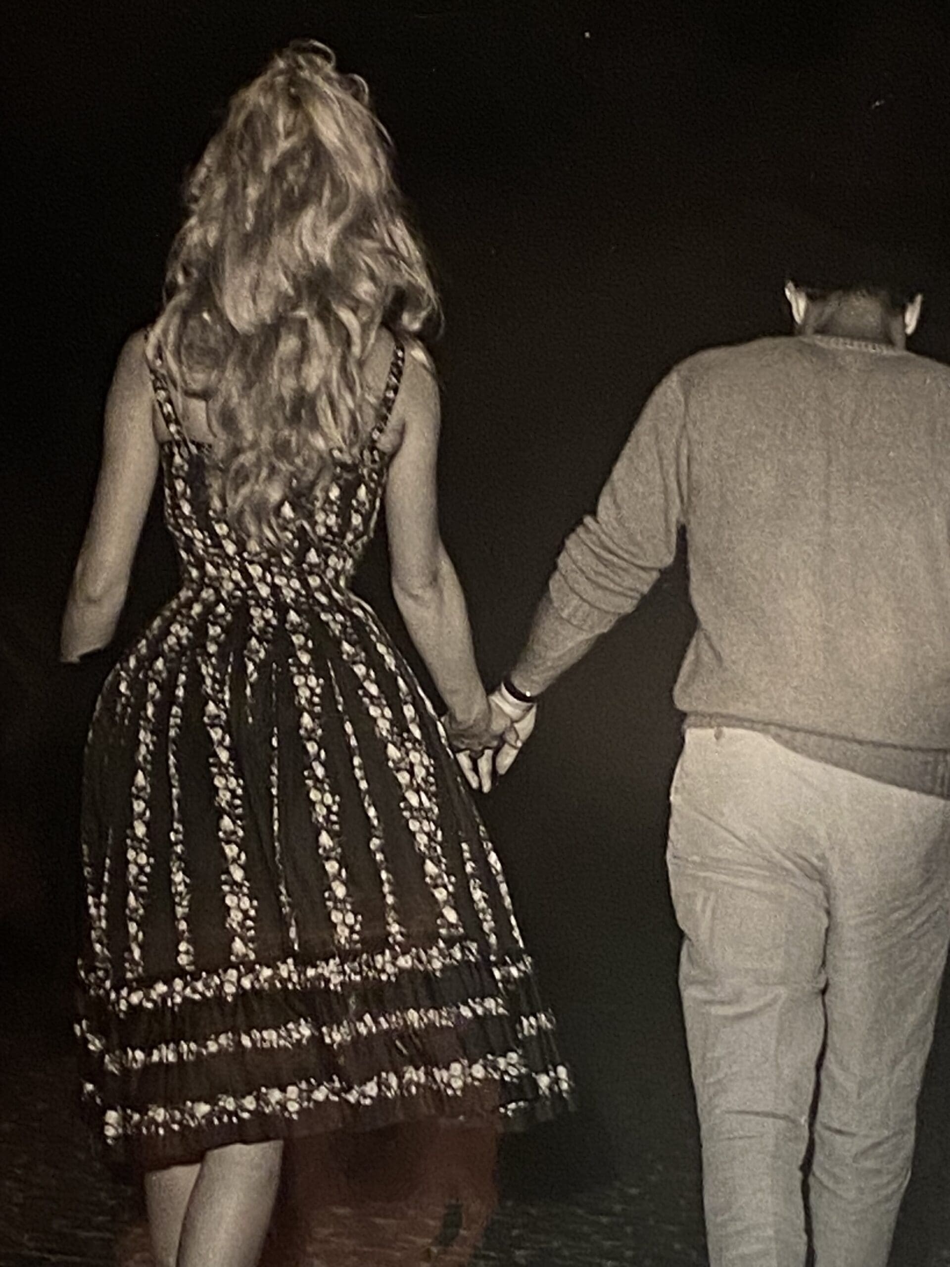 Photo argentique unique de Brigitte Bardot et Sacha Distel, 1958