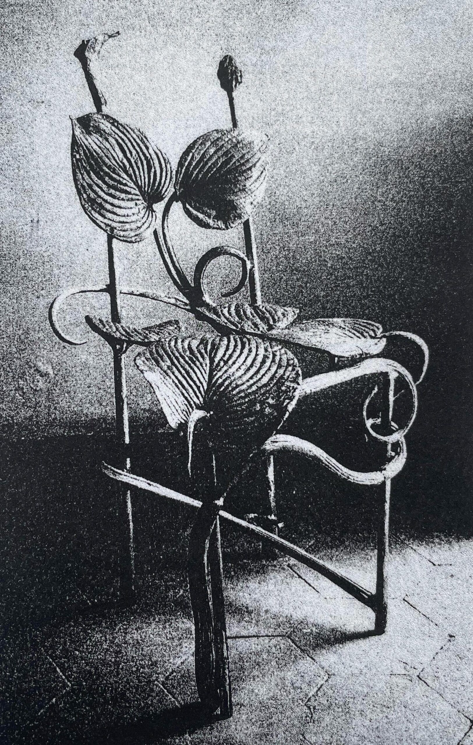 Chaise Horta par Claude Lalanne – Gravure originale sur papier Rivoli (1998)