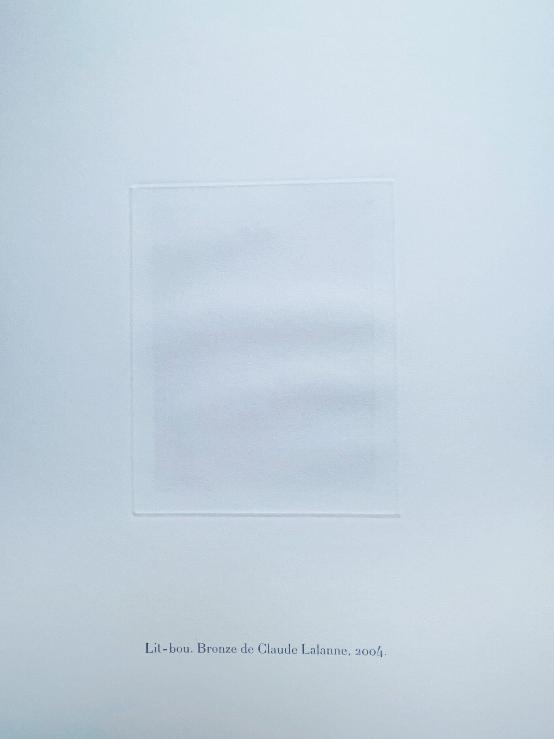 Gravure Lit-Bou de Claude Lalanne – Édition rare sur papier Rivoli (2004)
