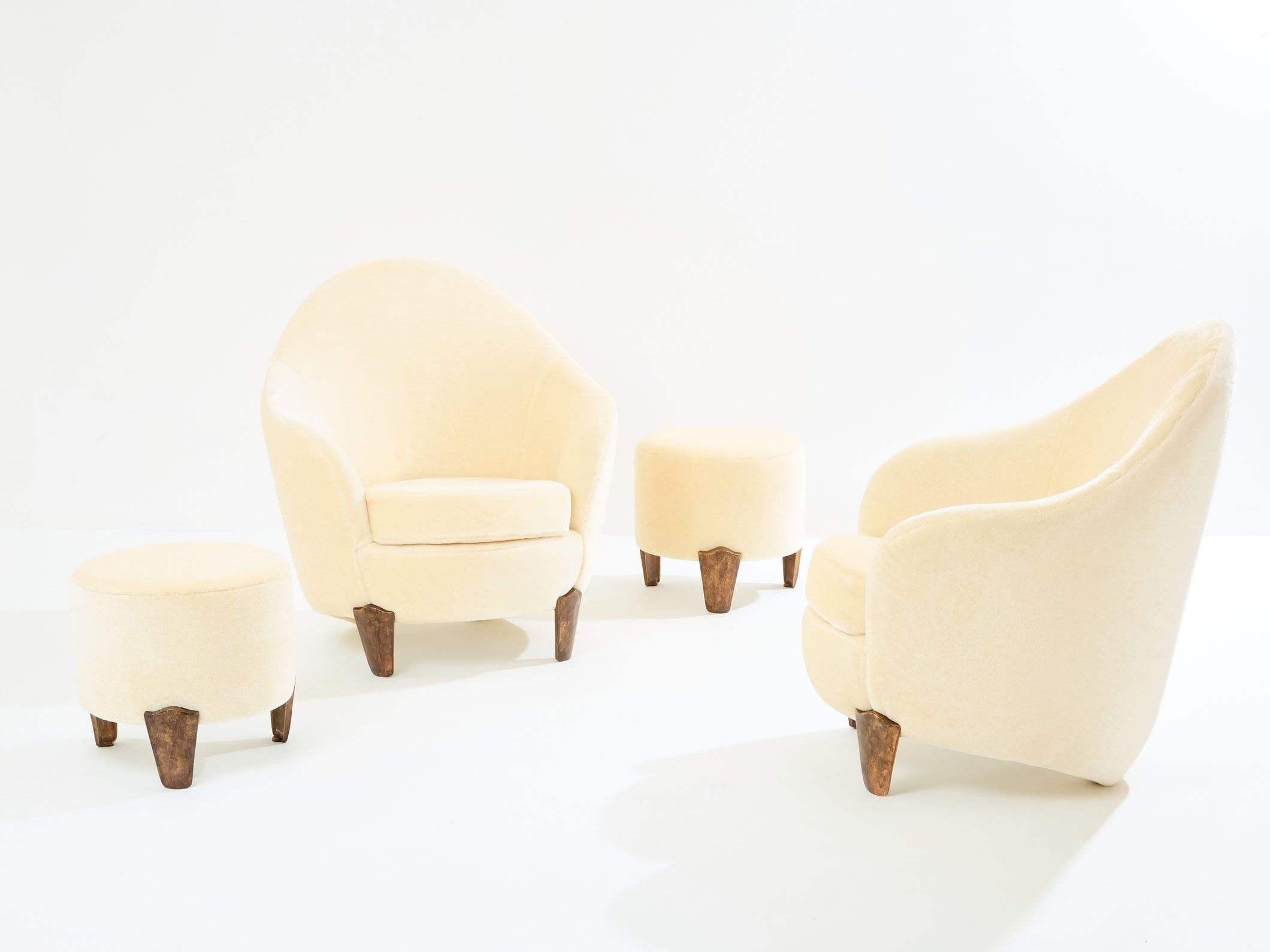 Fauteuils et ottomans Garouste & Bonetti, modèle Koala, 1995
