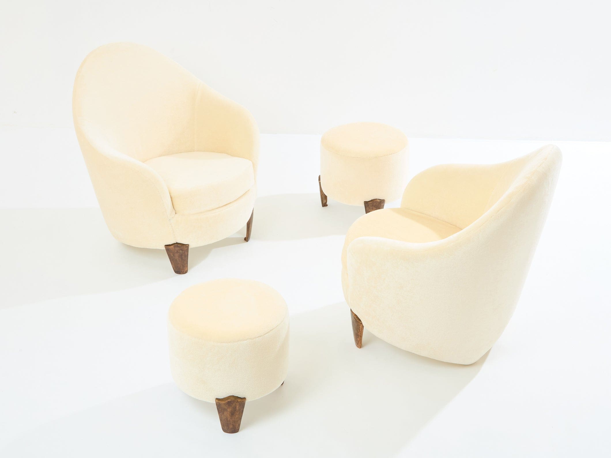 Fauteuils et ottomans Garouste & Bonetti, modèle Koala, 1995