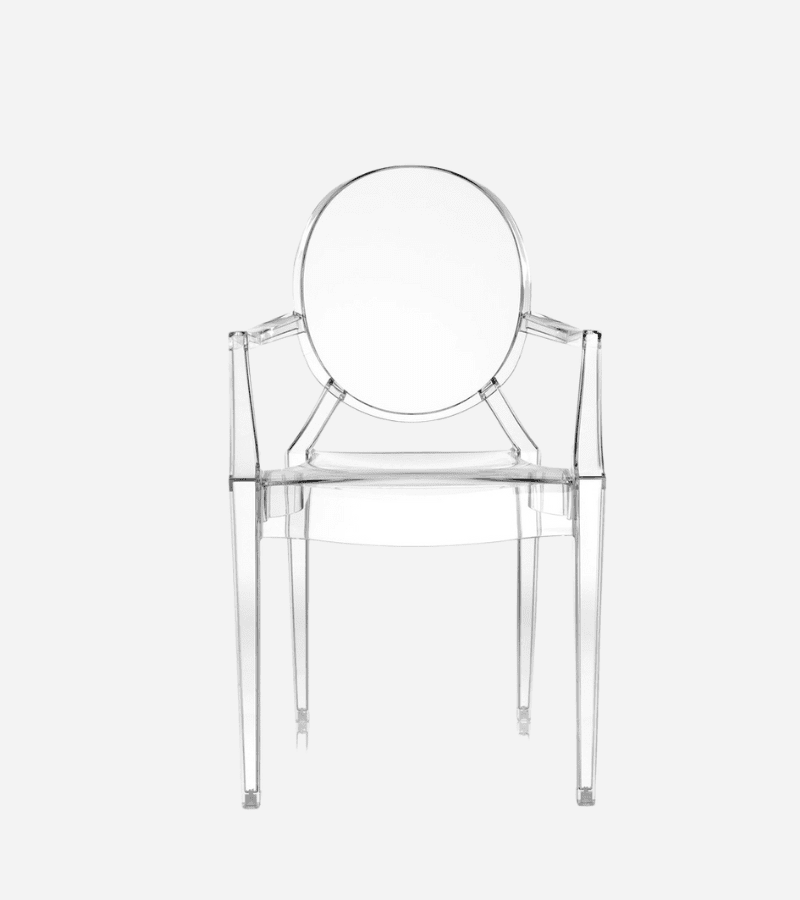 Lot de 4 chaises Louis Ghost Starck – Édition Kartell – Design iconique en polycarbonate