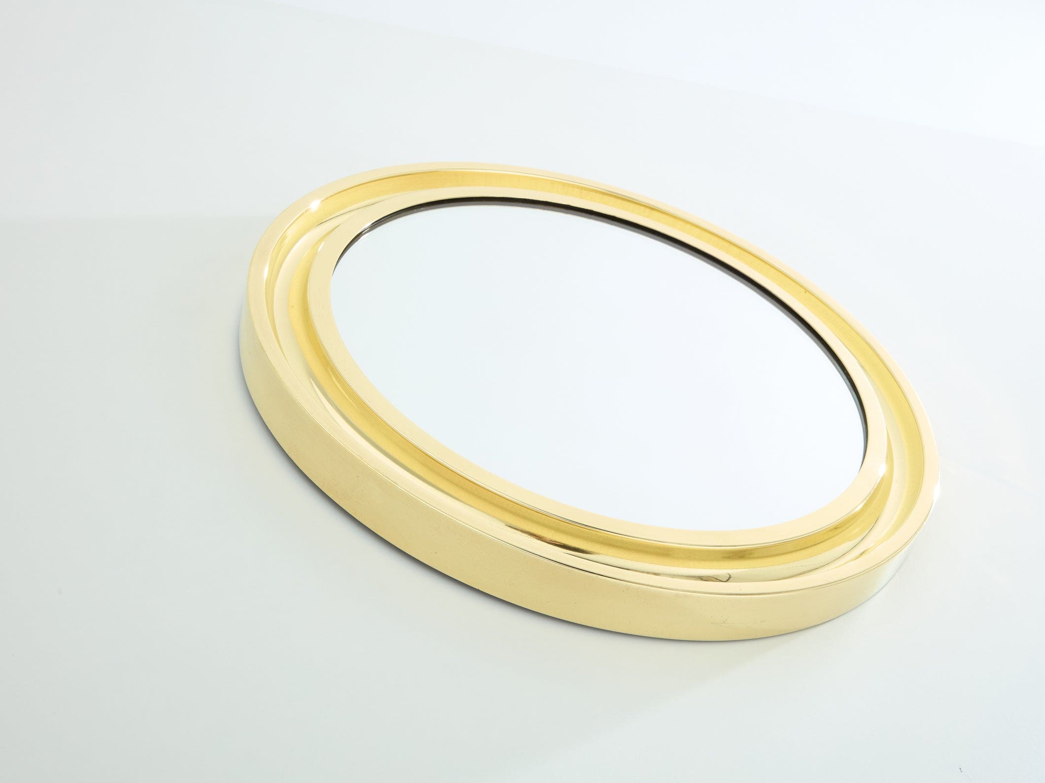 Miroir Rond en Laiton par Sergio Mazza pour Artemide, Modèle Narciso, Années 1960