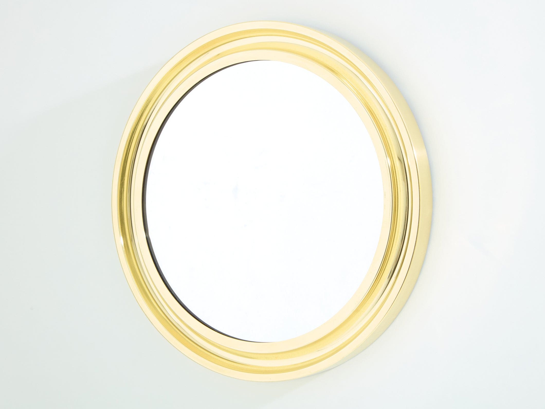 Miroir Rond en Laiton par Sergio Mazza pour Artemide, Modèle Narciso, Années 1960