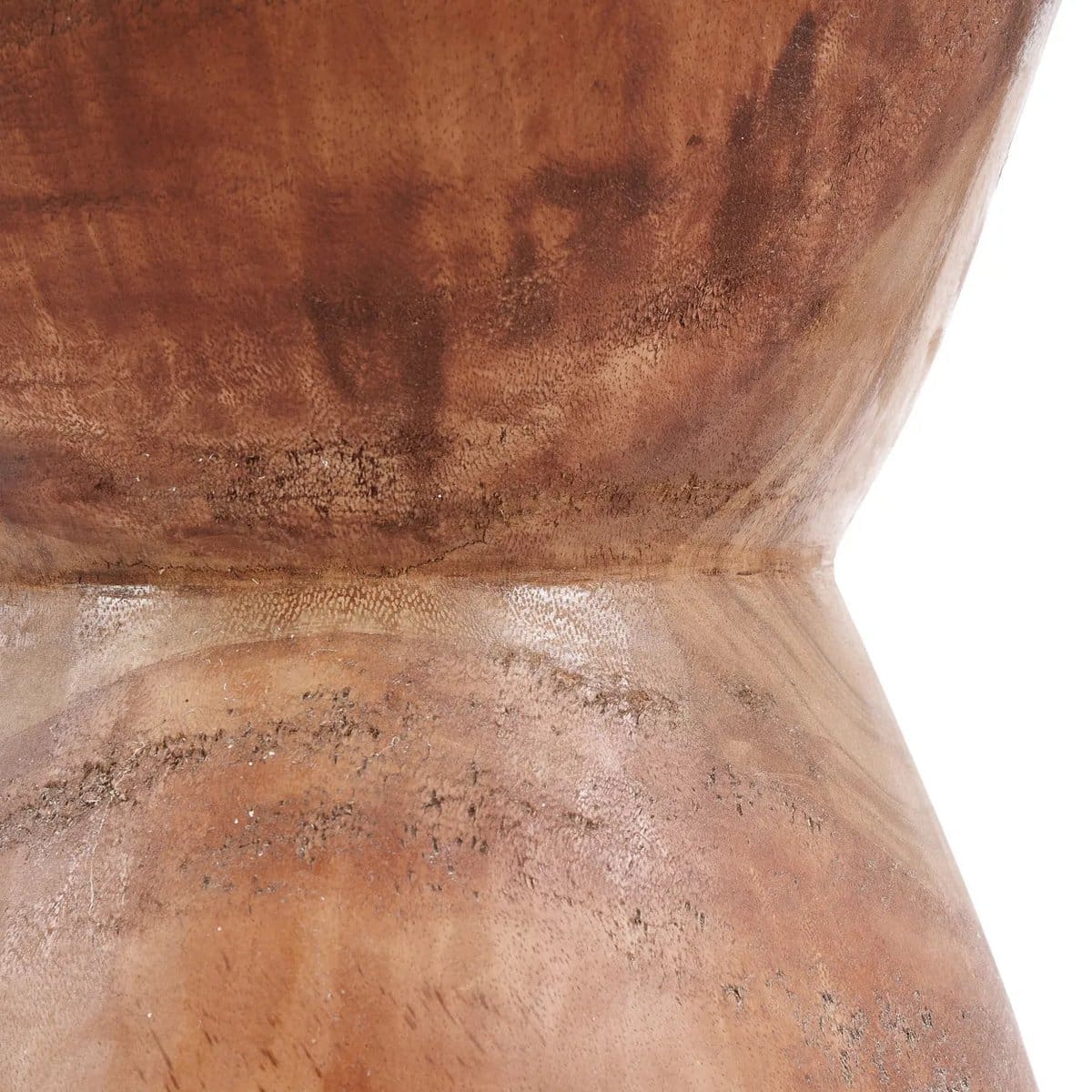 Tabouret en bois massif Kona – Finition naturelle, création artisanale neuve d’Indonésie