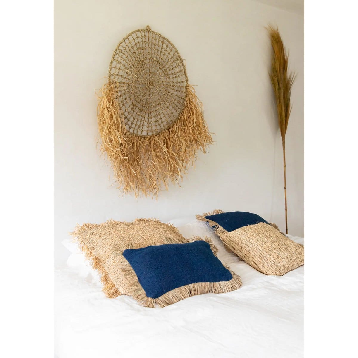 Housse de Coussin Saint Tropez – Bleu Naturel – 30×50