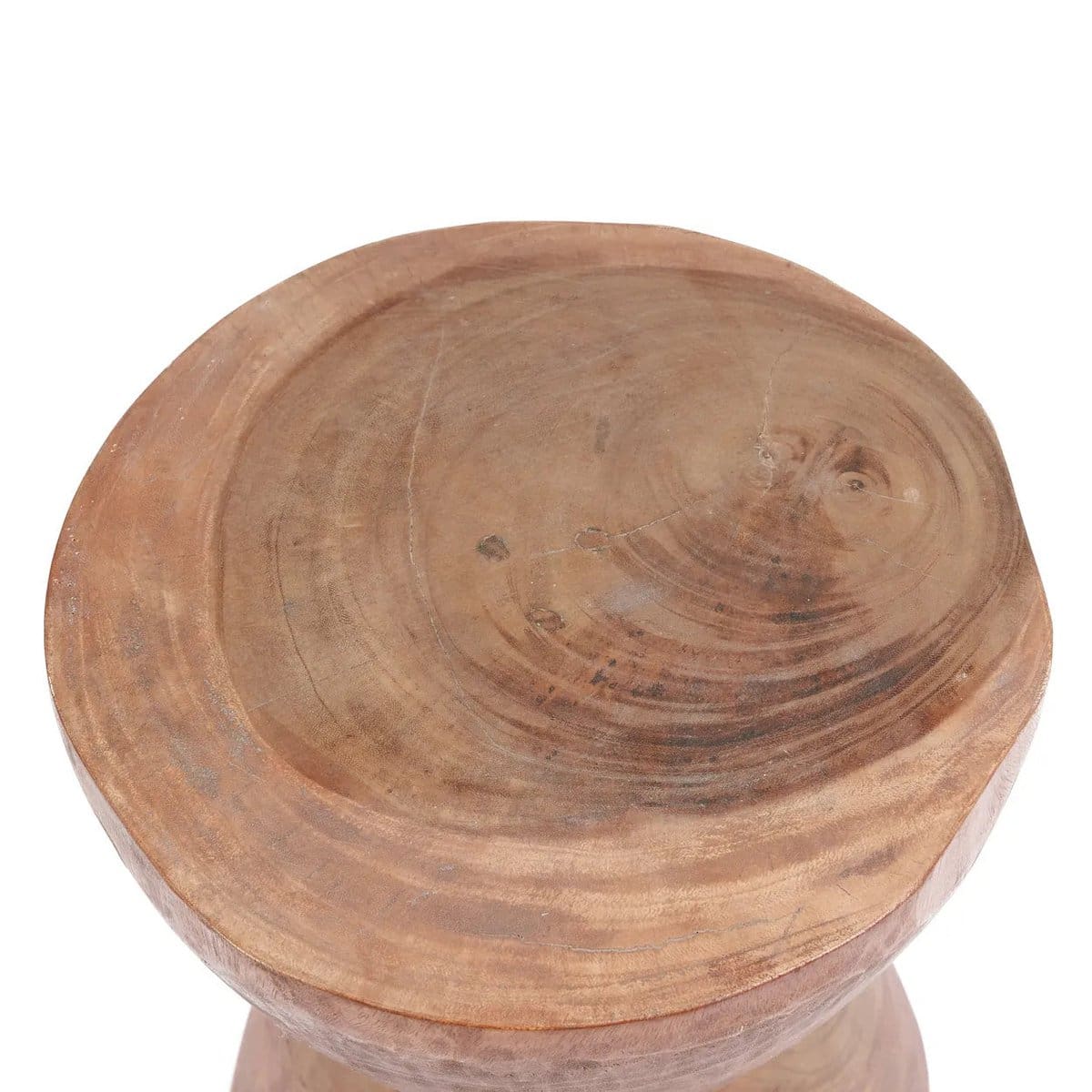 Tabouret en bois massif Kona – Finition naturelle, création artisanale neuve d’Indonésie