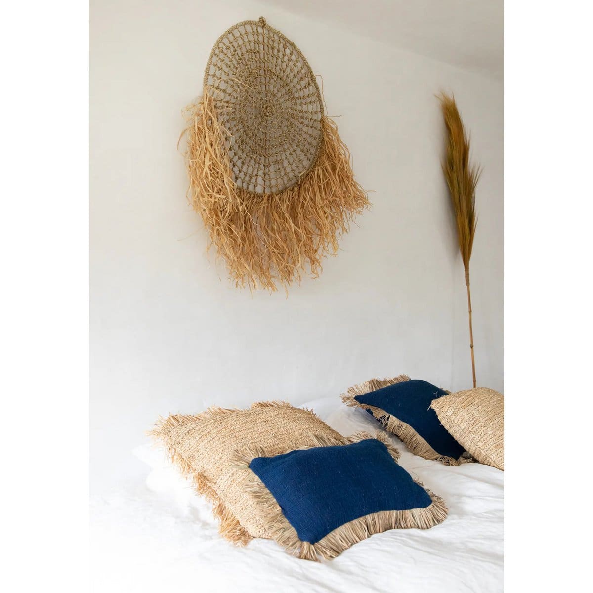 Housse de Coussin Saint Tropez – Bleu Naturel – 30×50