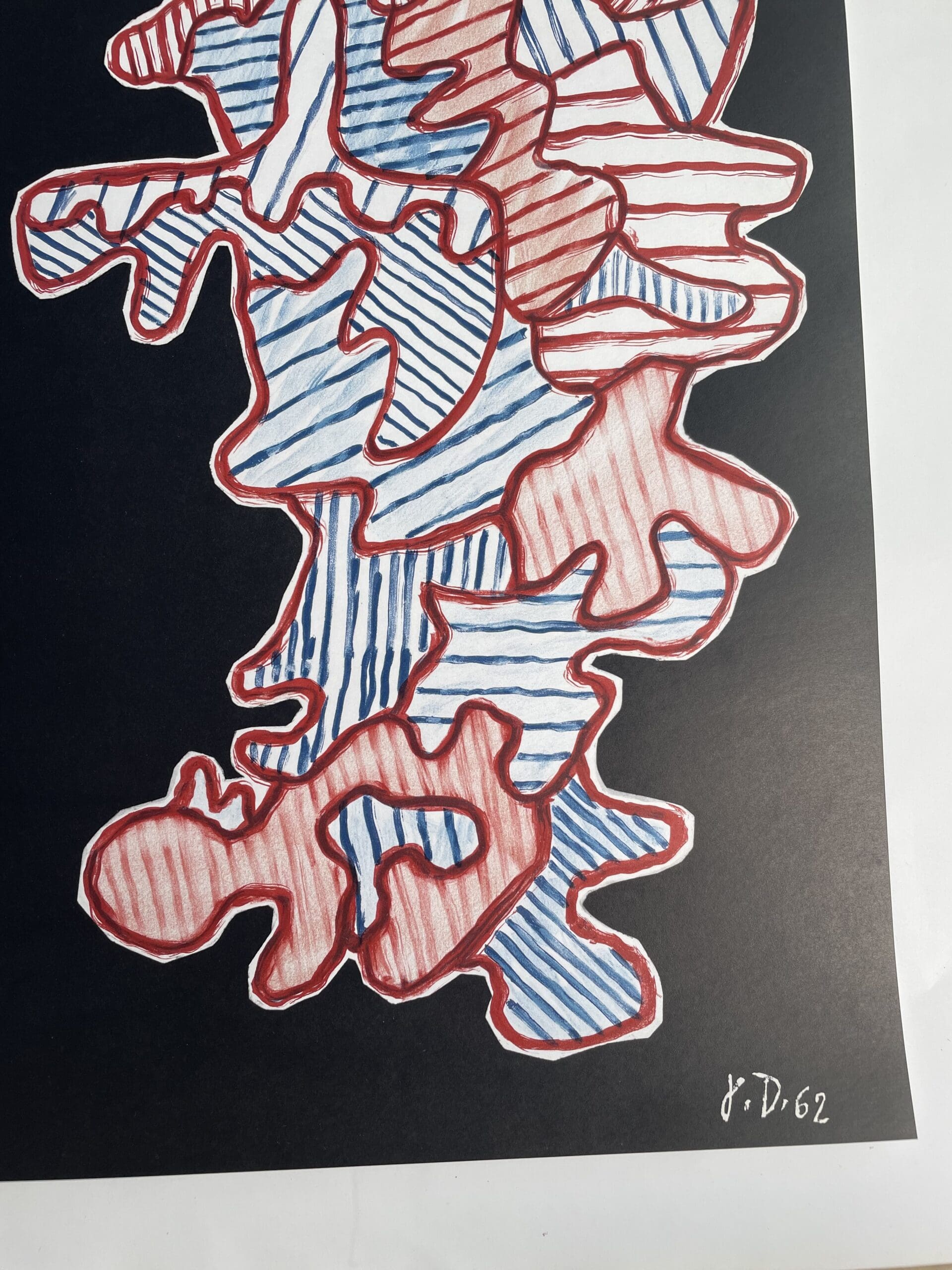 Affiche originale vintage Jean Dubuffet – Hourloupe, Galerie Claude Bernard (1964)